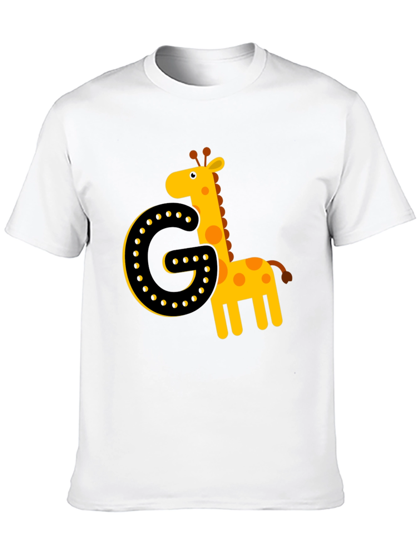 Giraffe Initial G Black T-Shirt