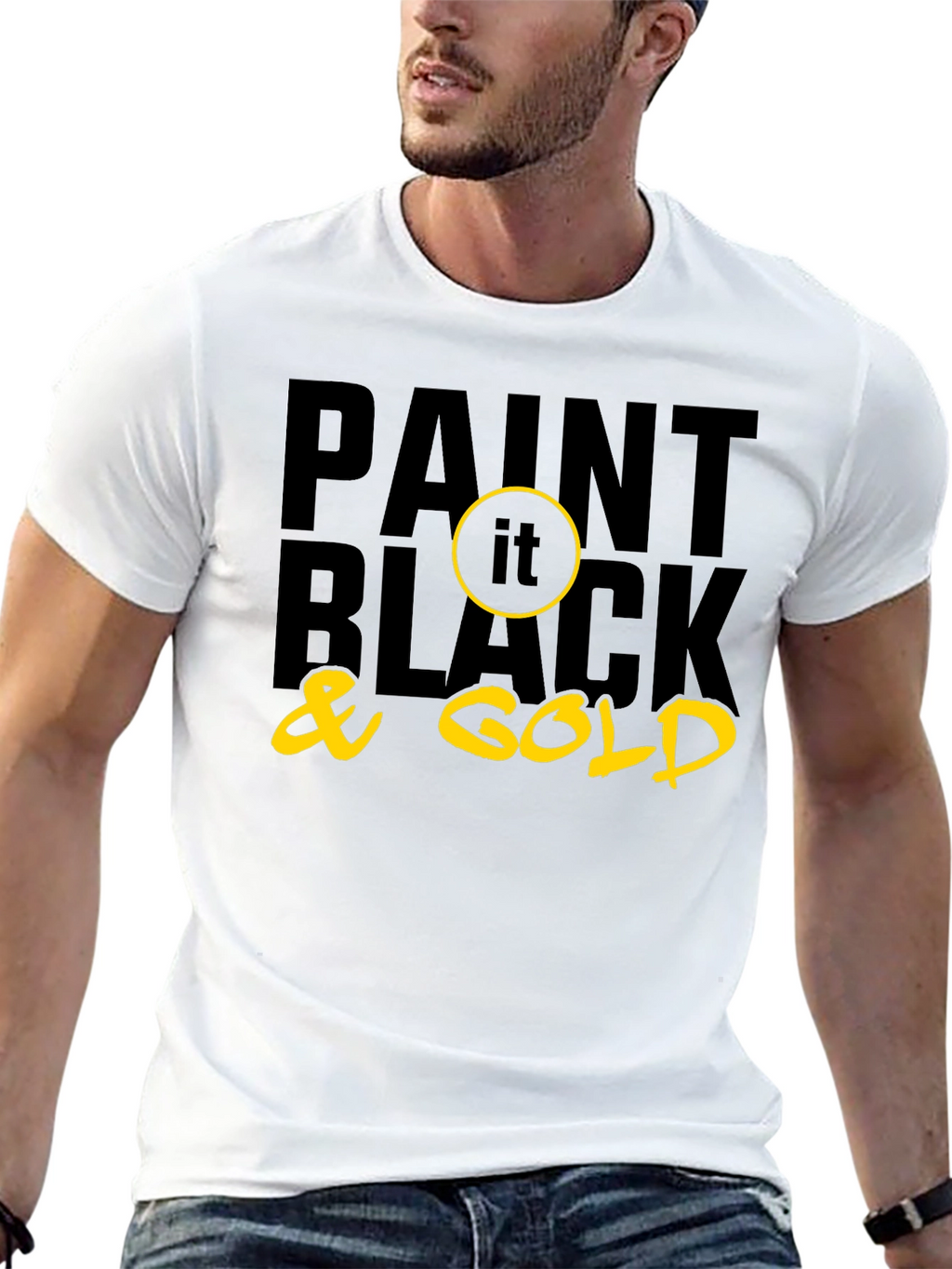 Paint it Black & Gold Graphic Tee