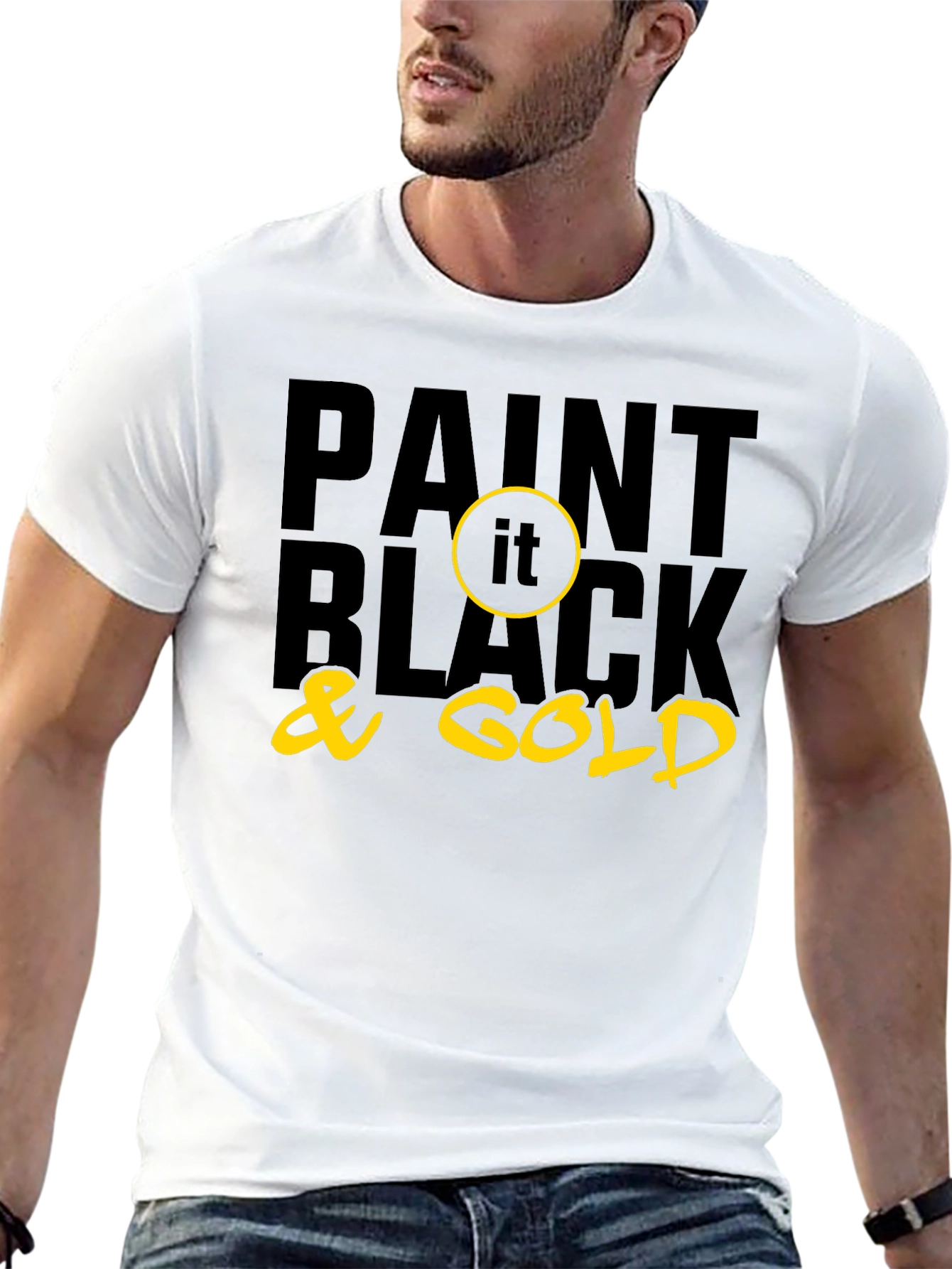 Paint it Black & Gold Graphic Tee