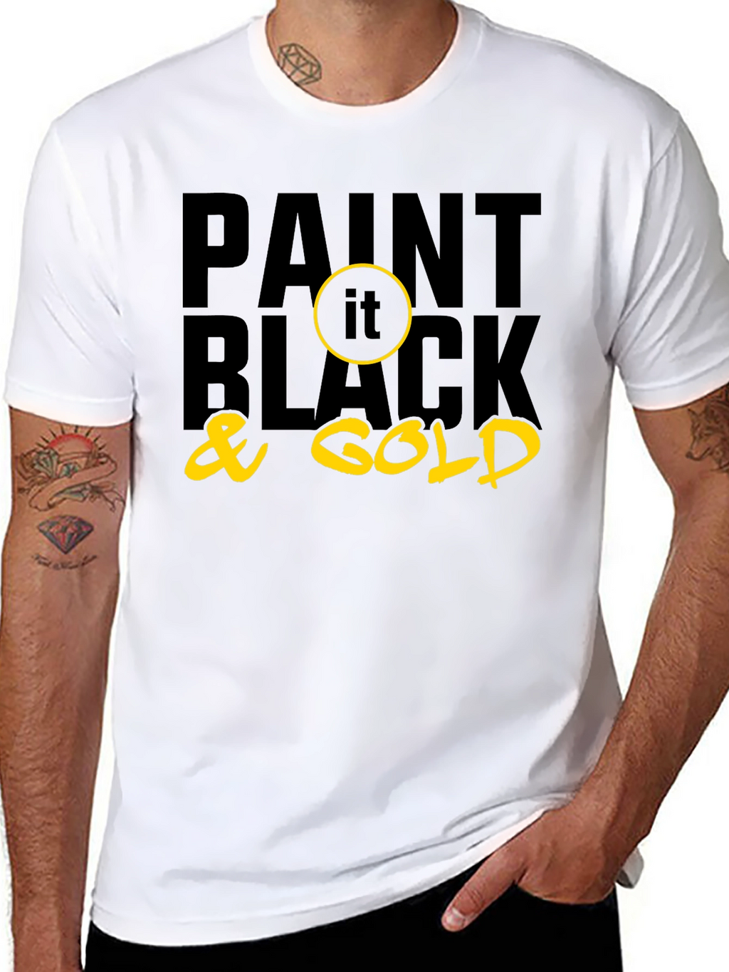Paint it Black & Gold Graphic Tee
