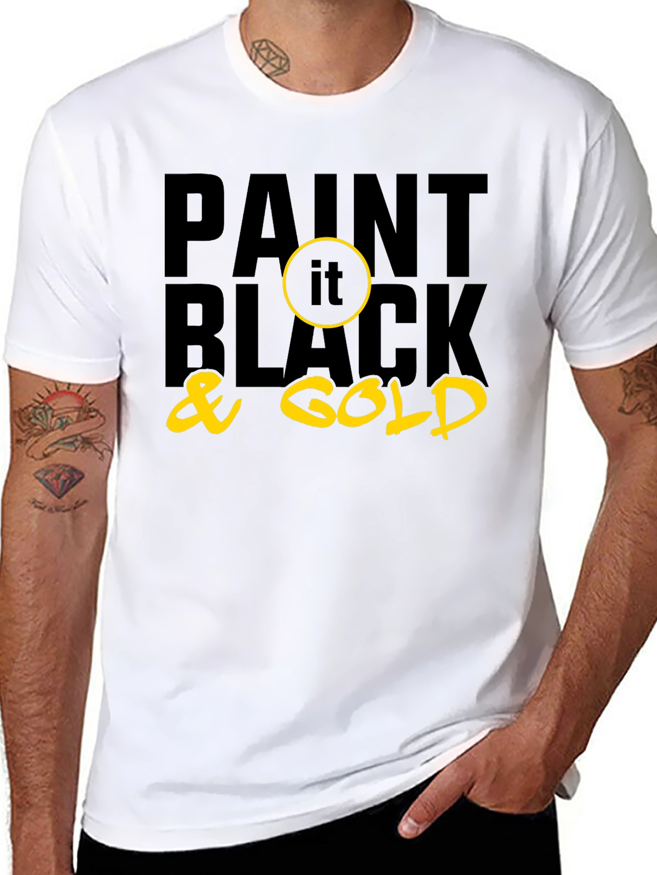 Paint it Black & Gold Graphic Tee
