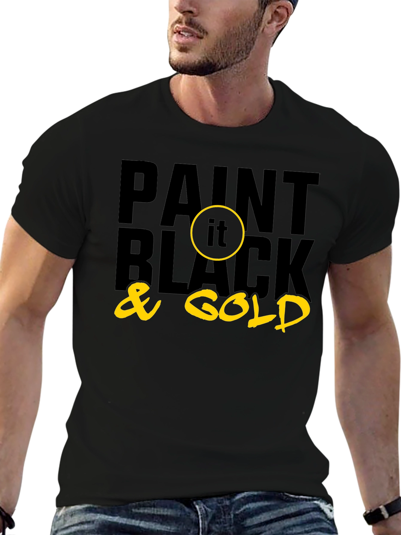 Paint it Black & Gold Graphic Tee