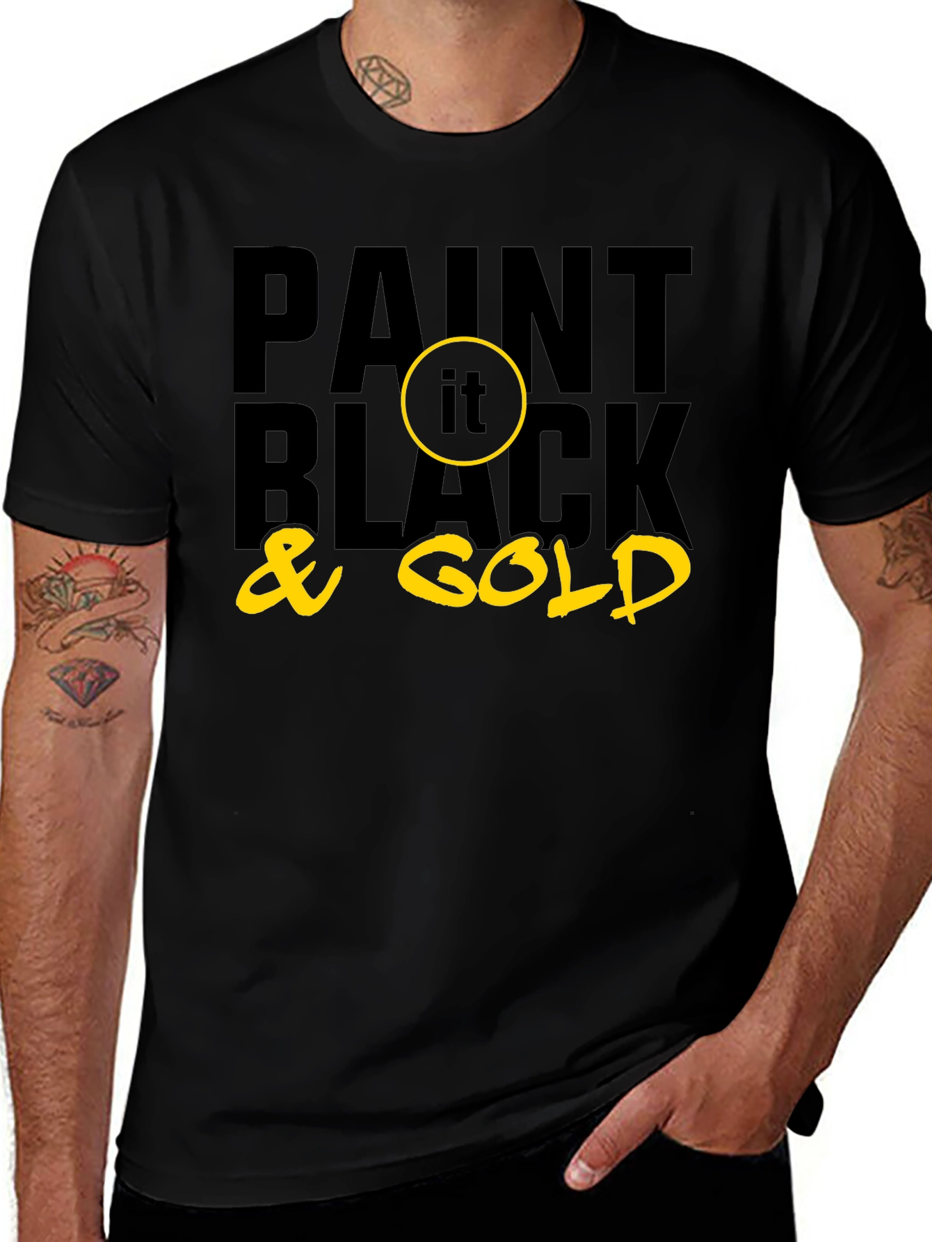 Paint it Black & Gold Graphic Tee