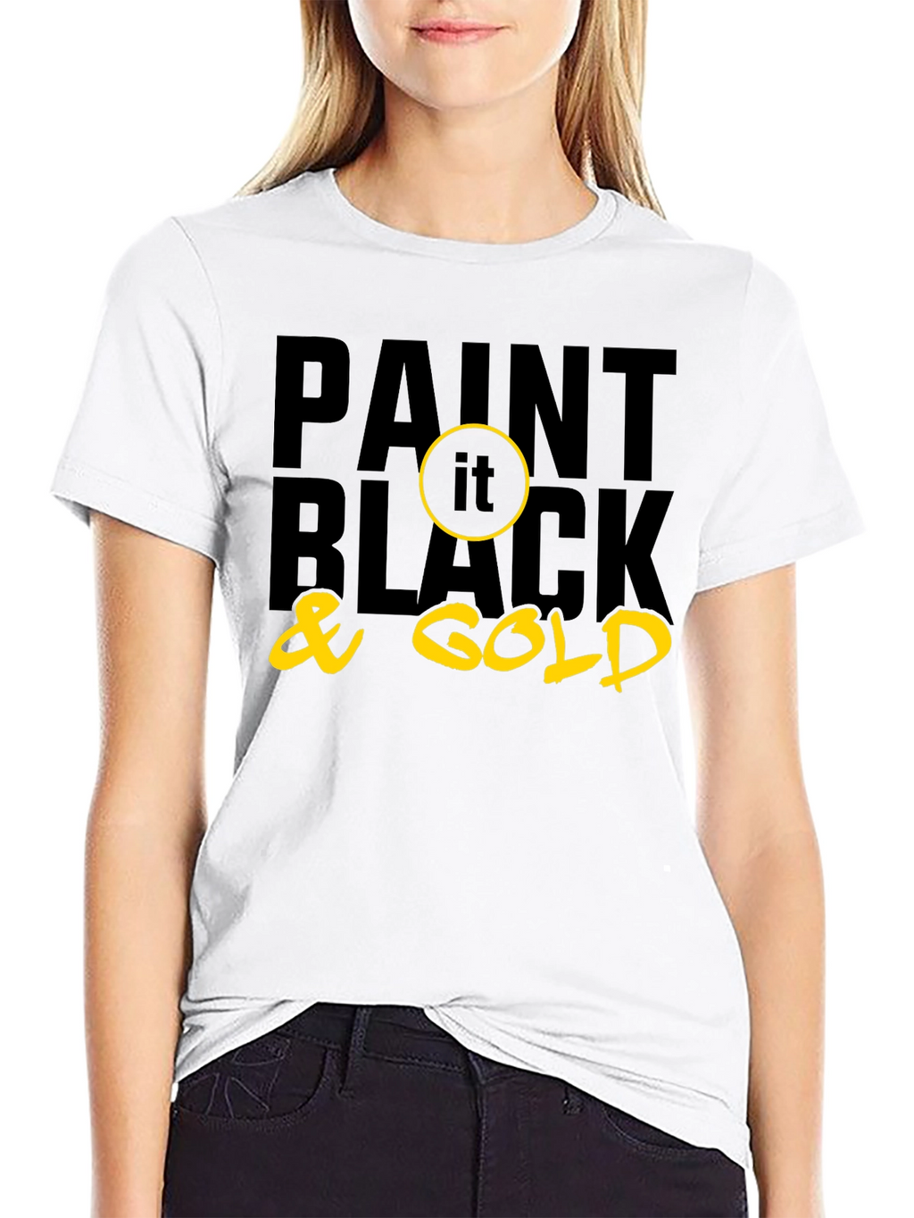 Paint it Black & Gold Graphic Tee