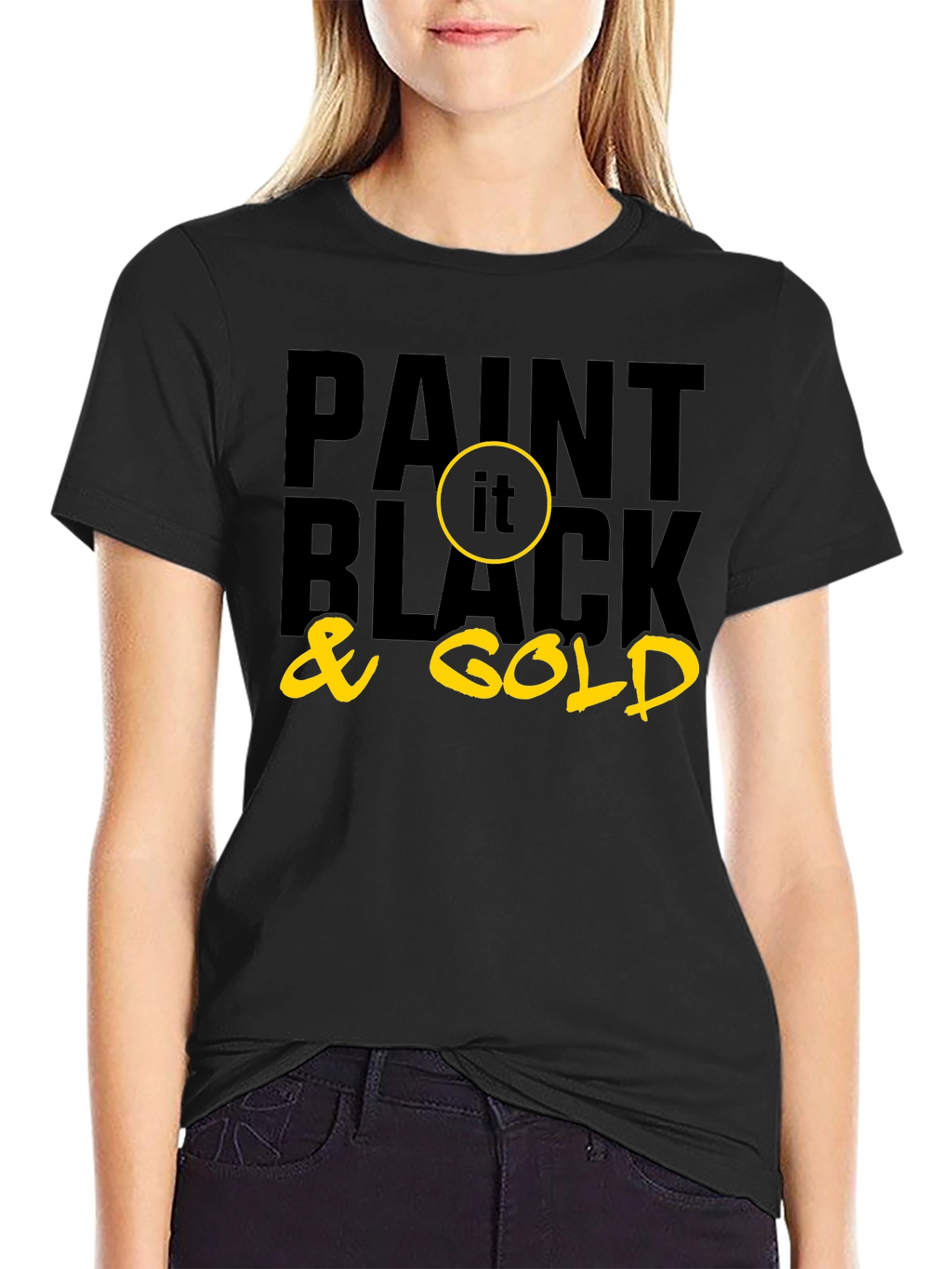 Paint it Black & Gold Graphic Tee