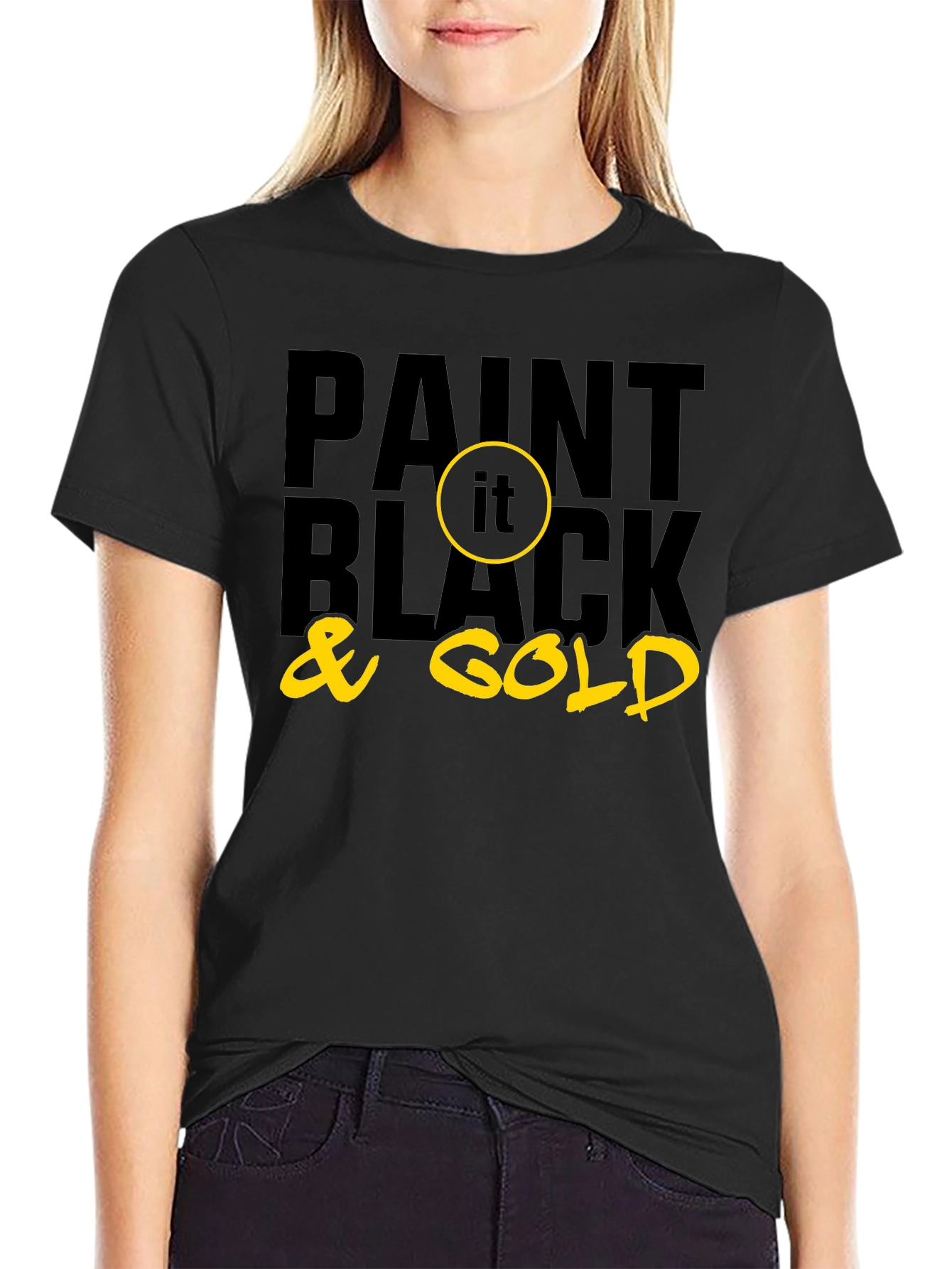 Paint it Black & Gold Graphic Tee