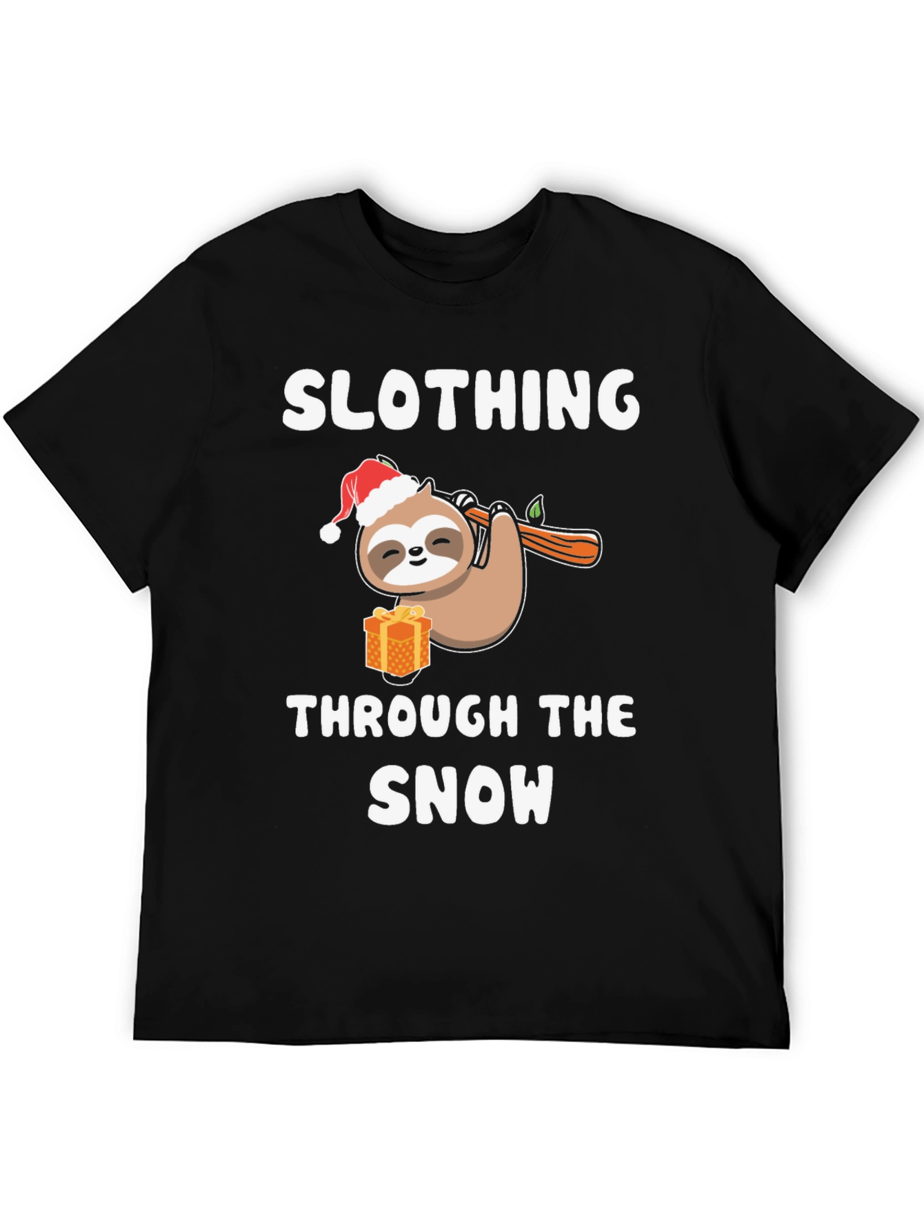 Slothing Through the Snow Christmas Holiday T-Shirt