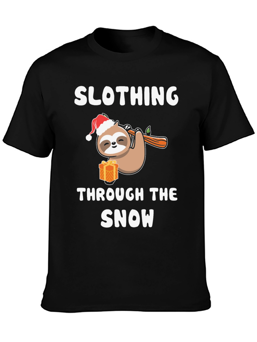 Slothing Through the Snow Christmas Holiday T-Shirt