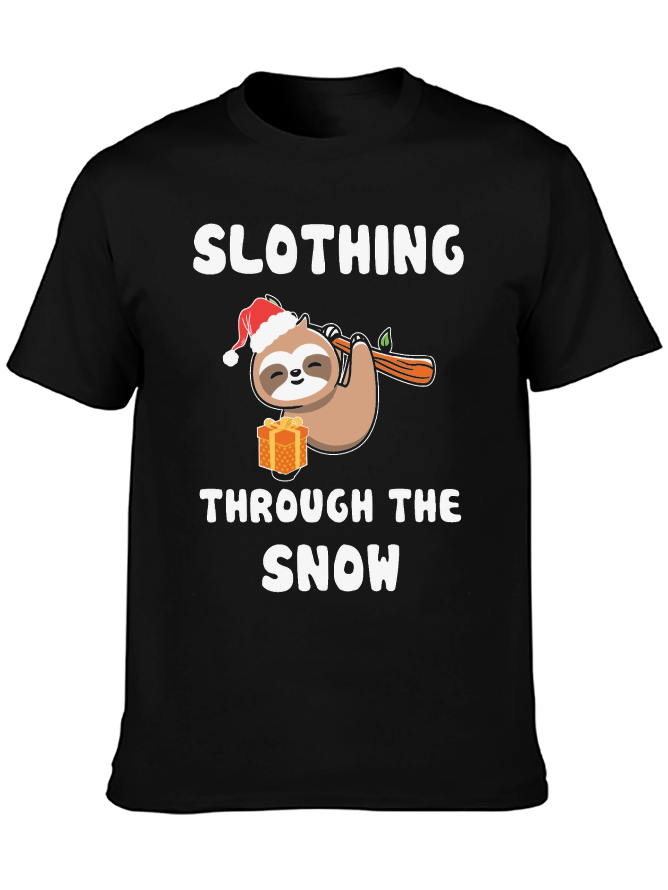 Slothing Through the Snow Christmas Holiday T-Shirt