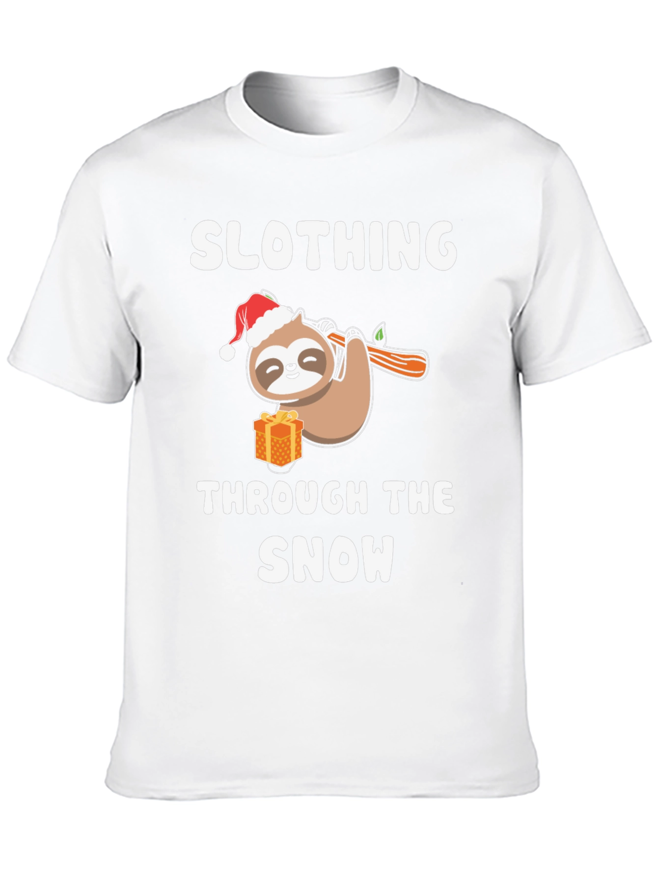 Slothing Through the Snow Christmas Holiday T-Shirt