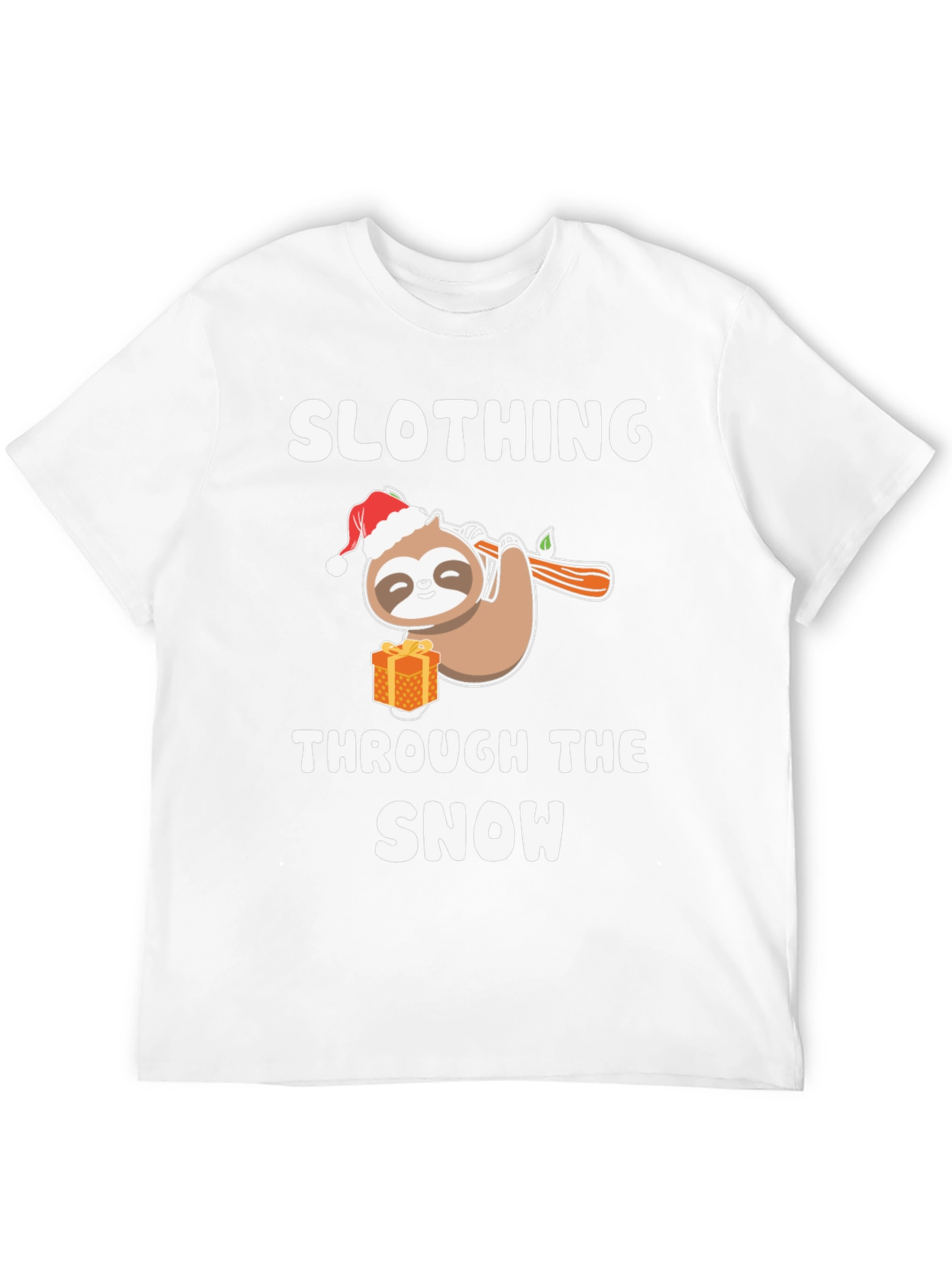 Slothing Through the Snow Christmas Holiday T-Shirt