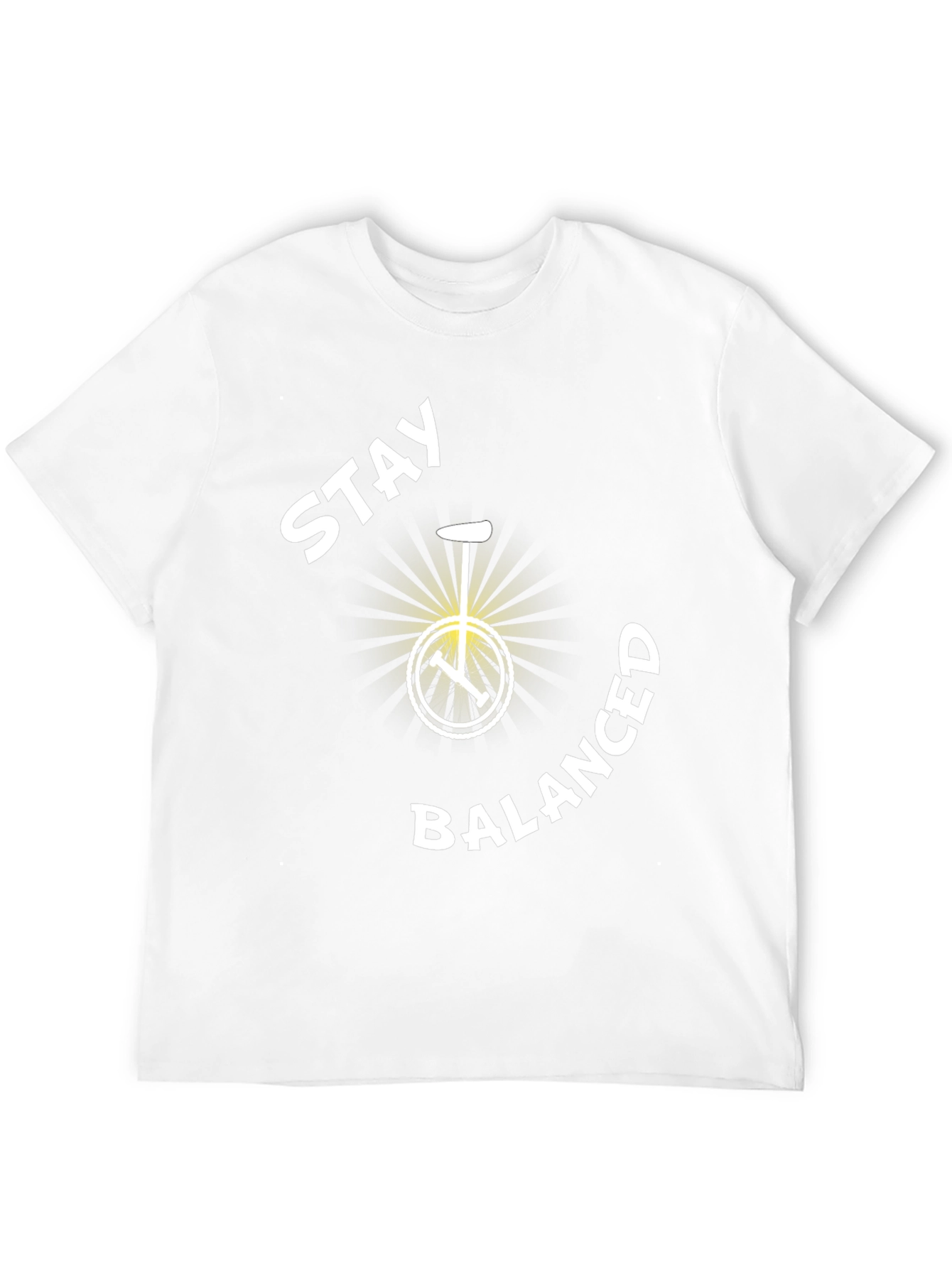Stay Balanced Unicycle T-Shirt - Black Cotton Tee