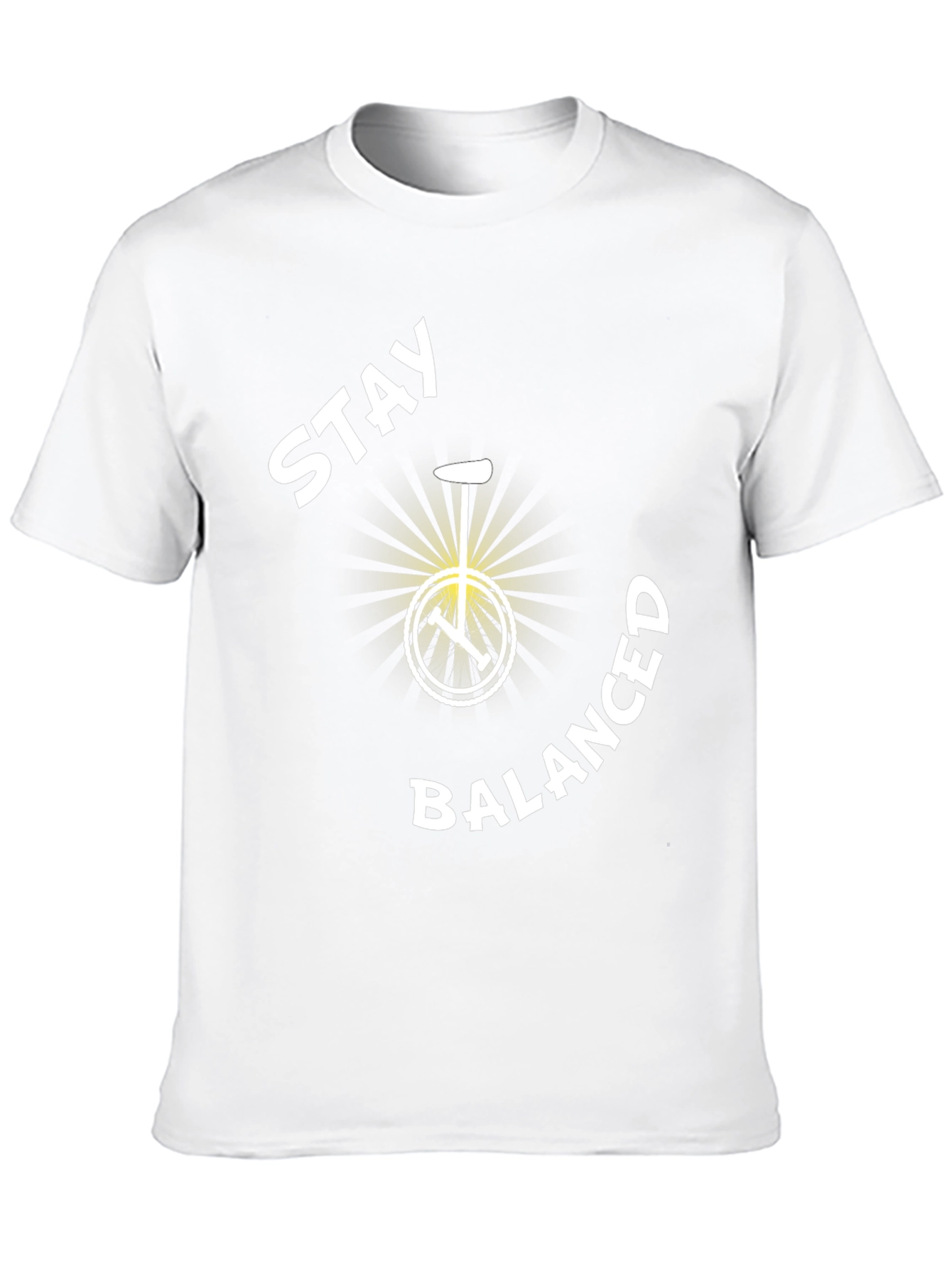 Stay Balanced Unicycle T-Shirt - Black Cotton Tee