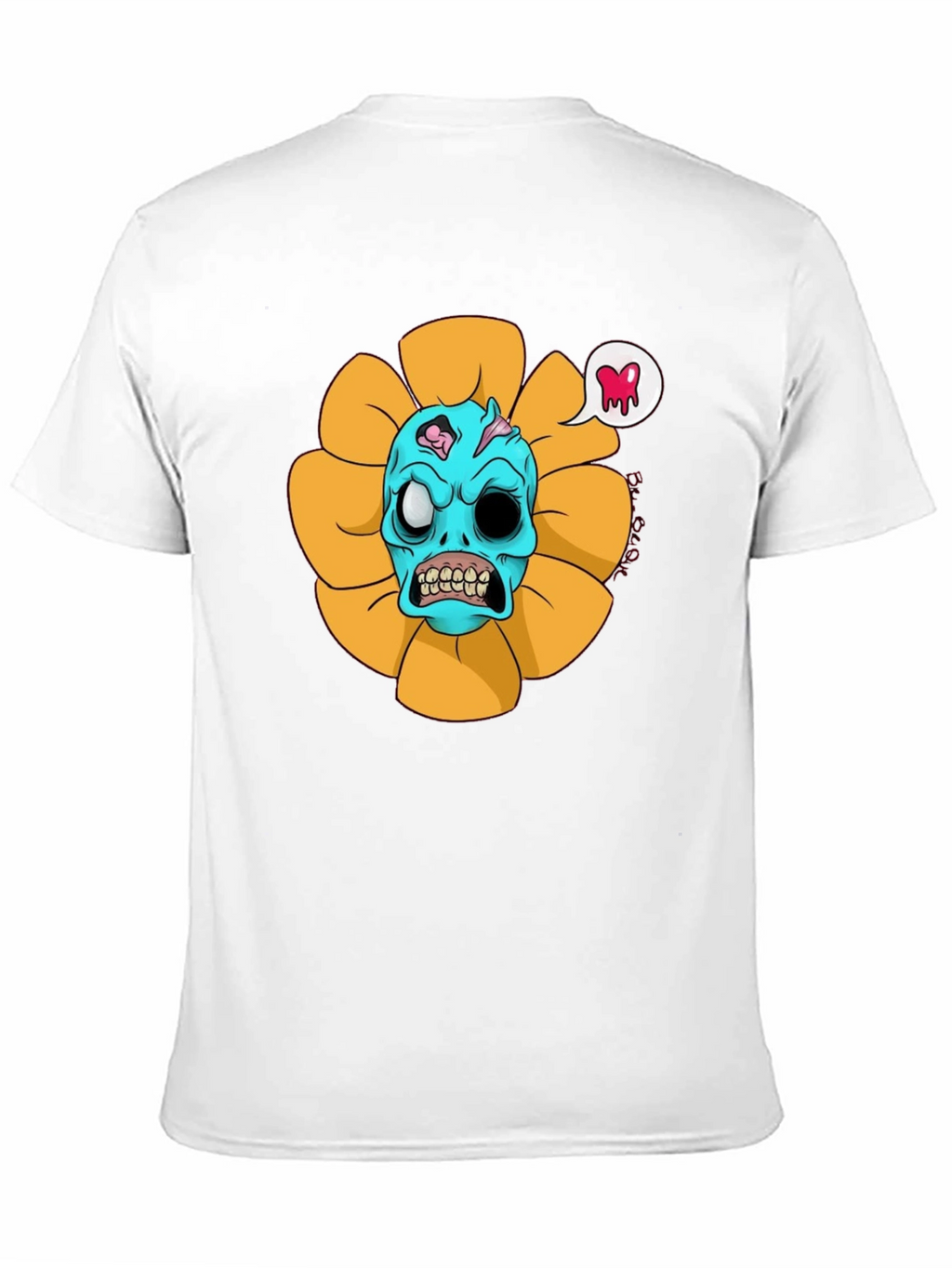 Zombie Sunflower Graphic Tee - Unique Halloween T-Shirt
