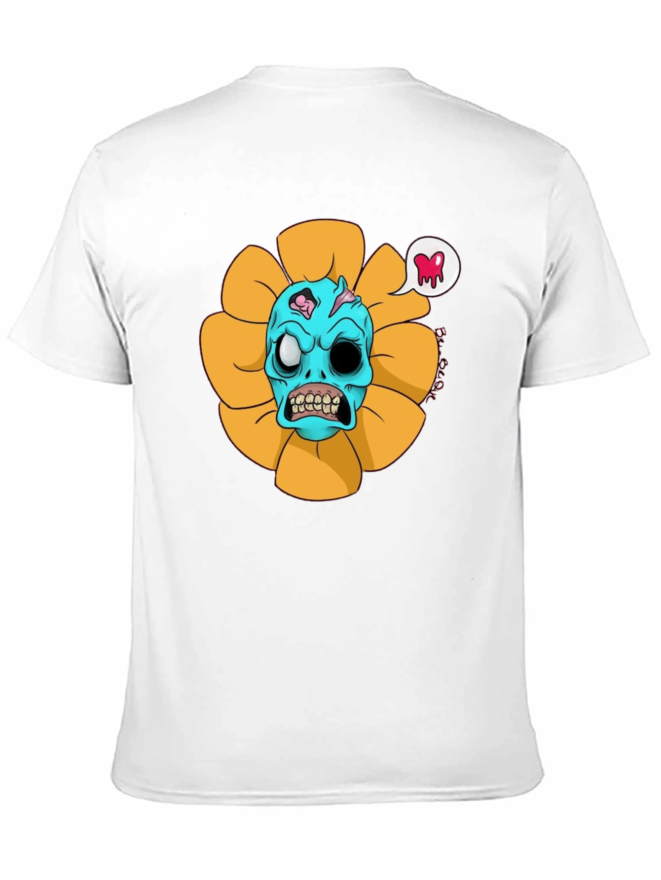Zombie Sunflower Graphic Tee - Unique Halloween T-Shirt