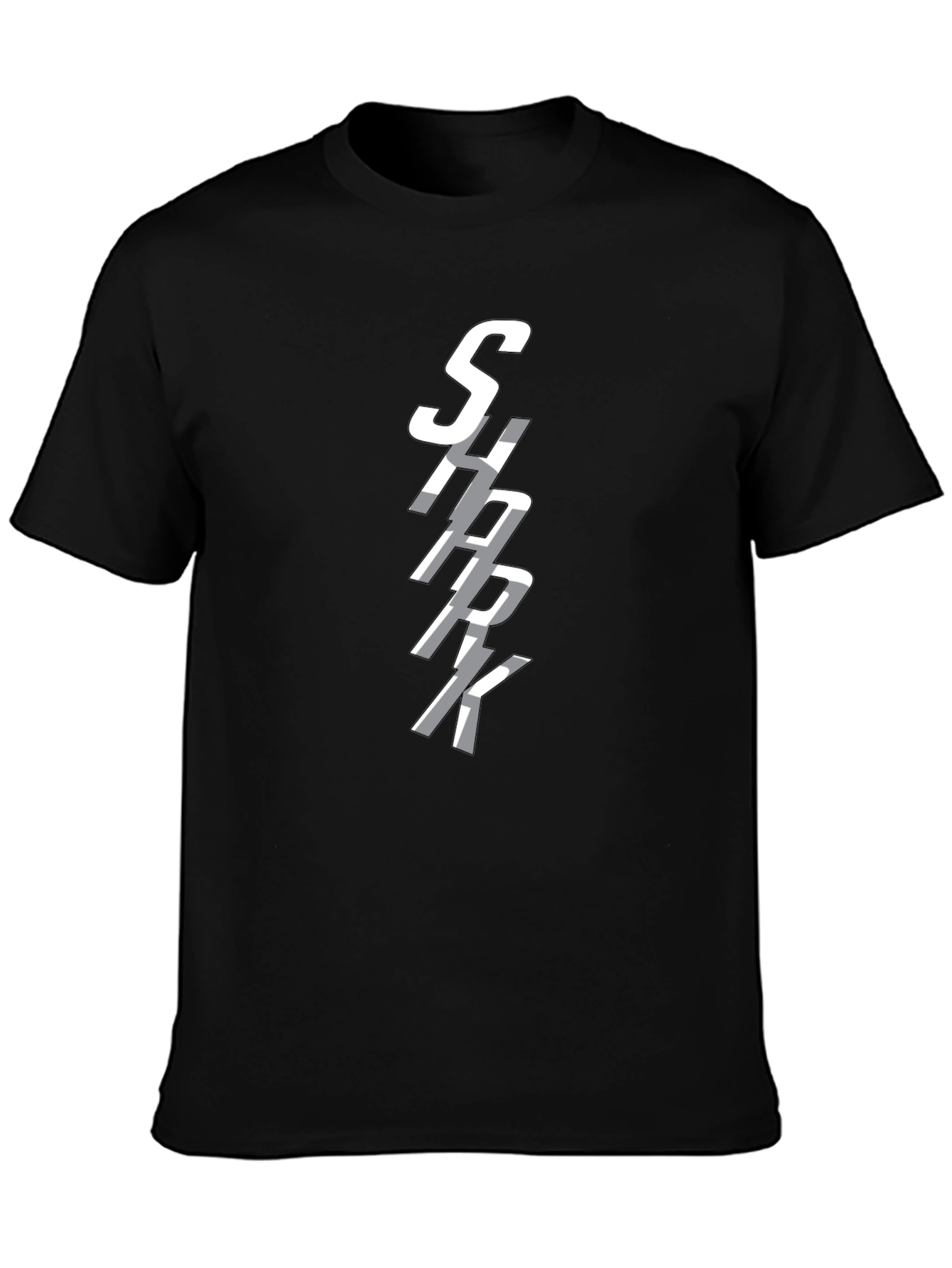 SHARK Graphic Print Crew Neck T-Shirt