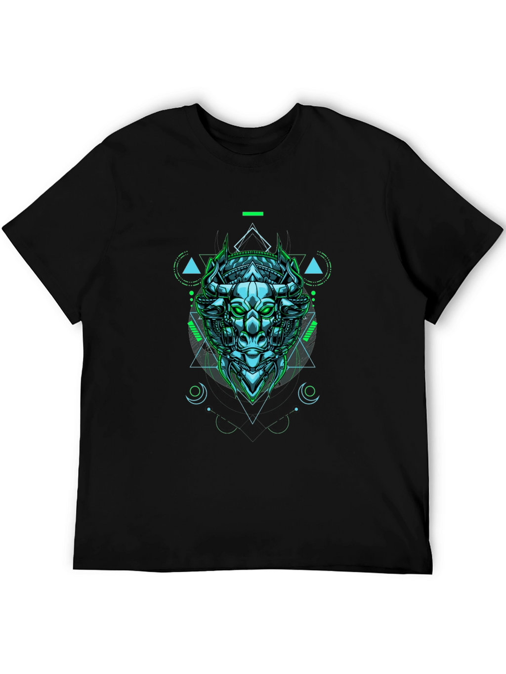 Cyber Bull Graphic Tee - Edgy Style