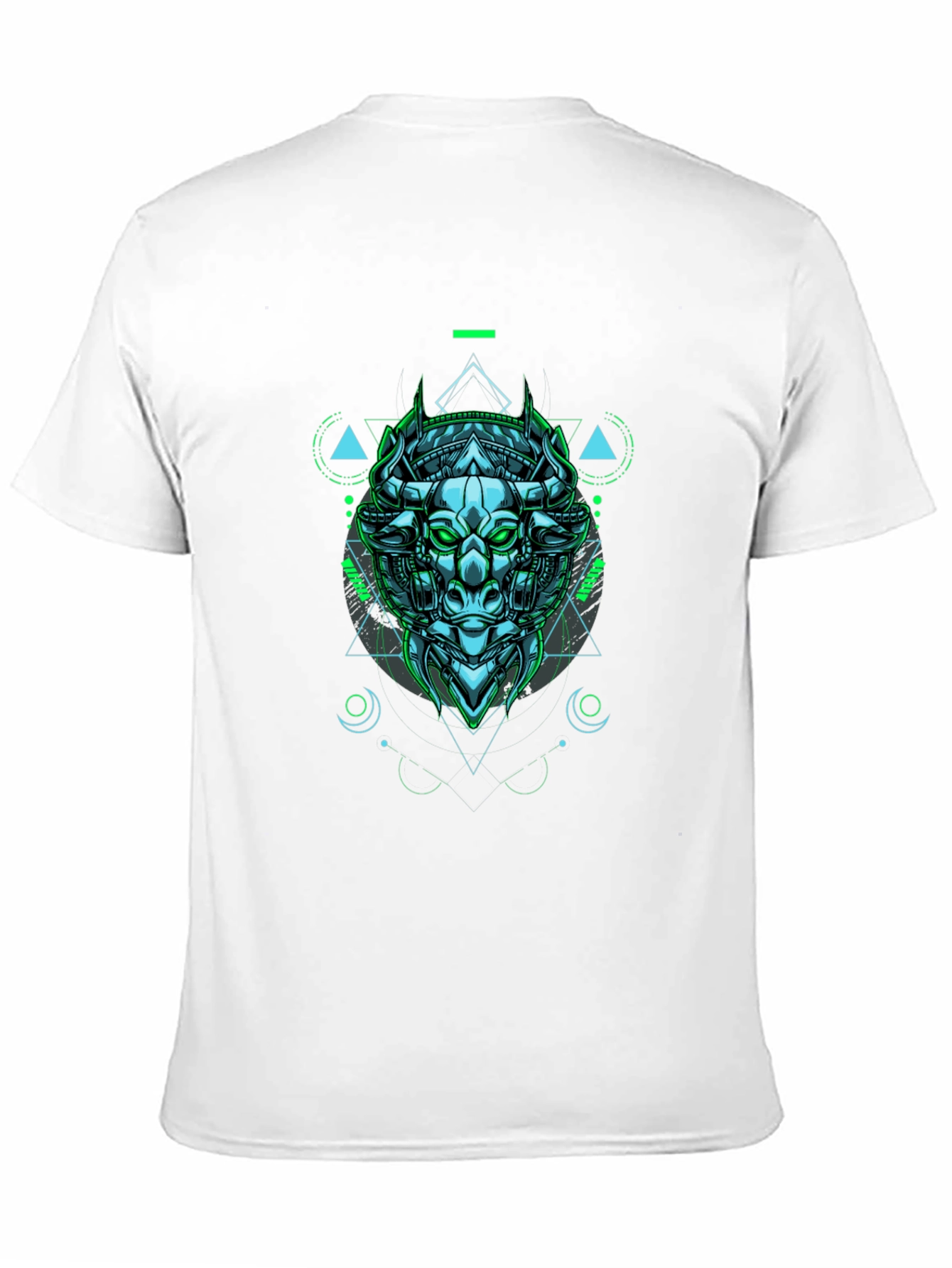 Cyber Bull Graphic Tee - Edgy Style