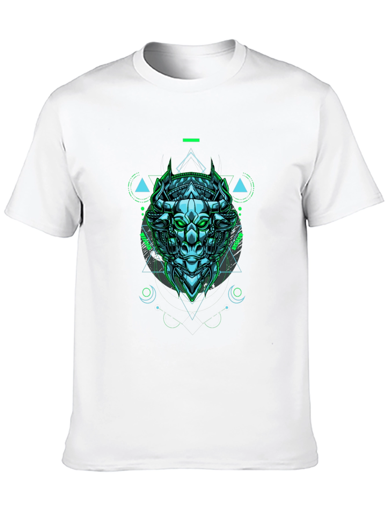 Cyber Bull Graphic Tee - Edgy Style