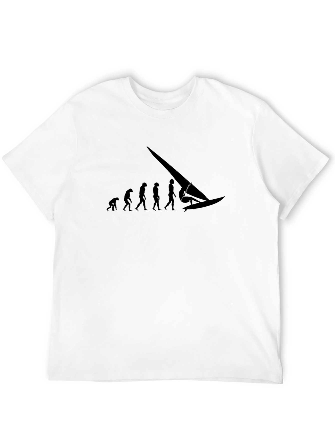 Evolution of Windsurfing Black Graphic Tee