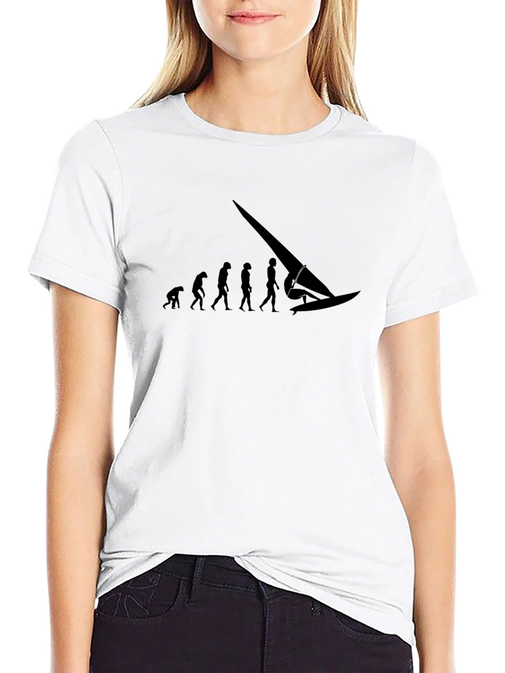 Evolution of Windsurfing Black Graphic Tee
