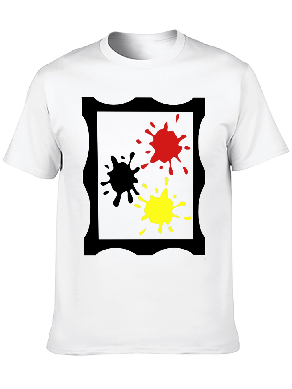 Bold Splatter Graphic Tee - Black