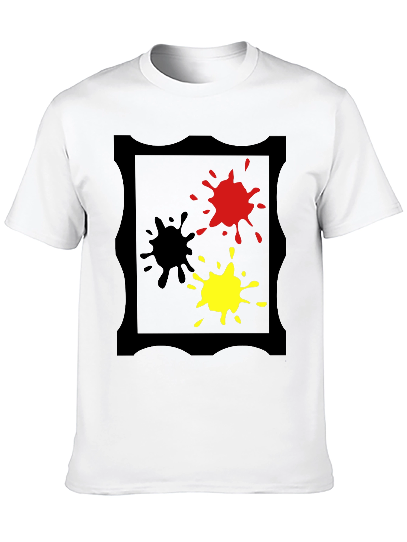 Bold Splatter Graphic Tee - Black