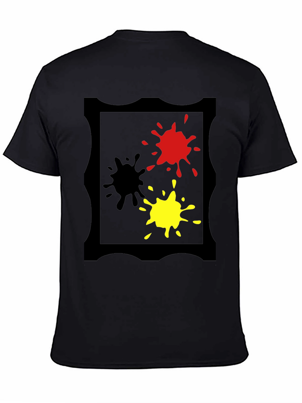 Bold Splatter Graphic Tee - Black