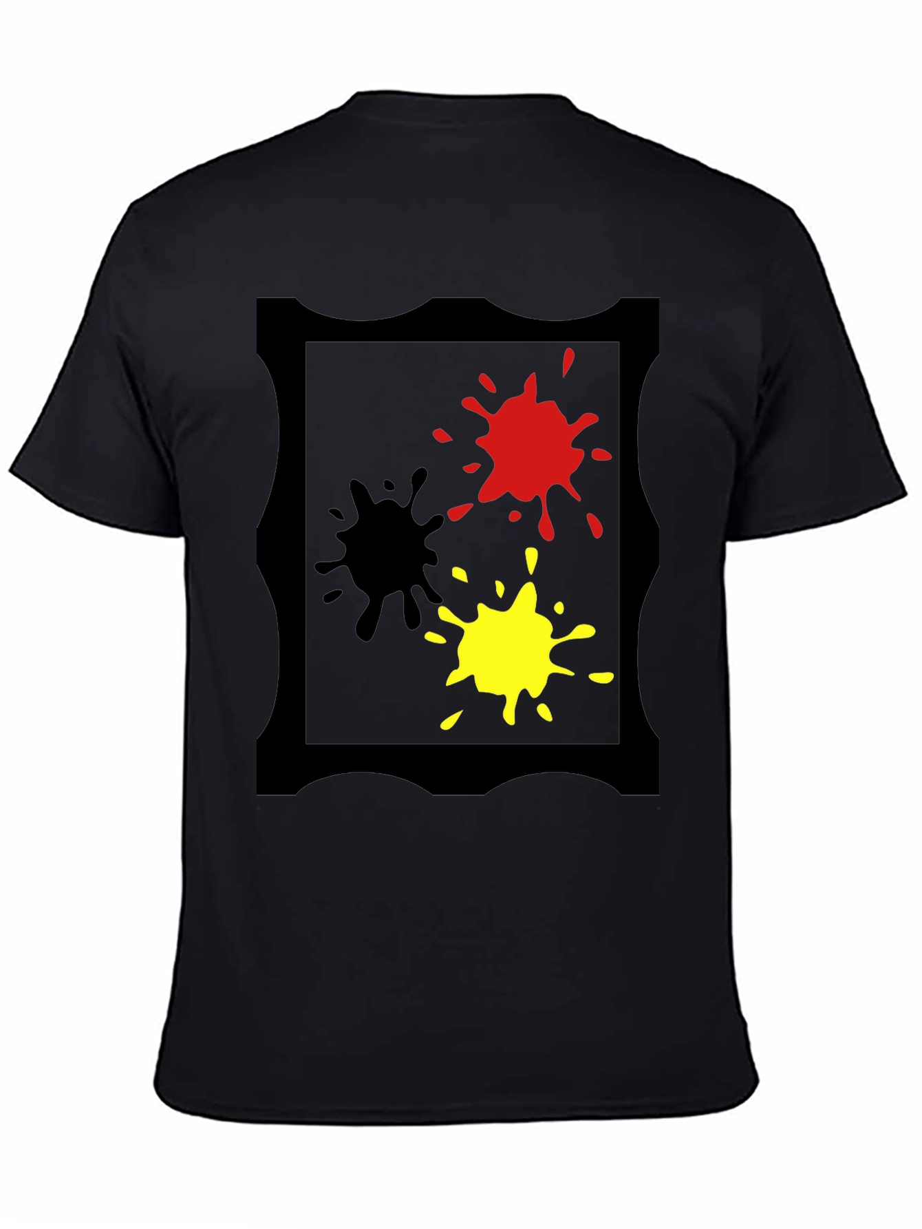 Bold Splatter Graphic Tee - Black