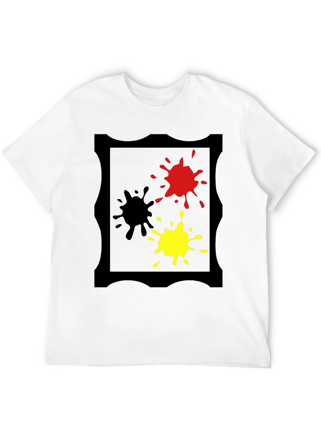 Bold Splatter Graphic Tee - Black