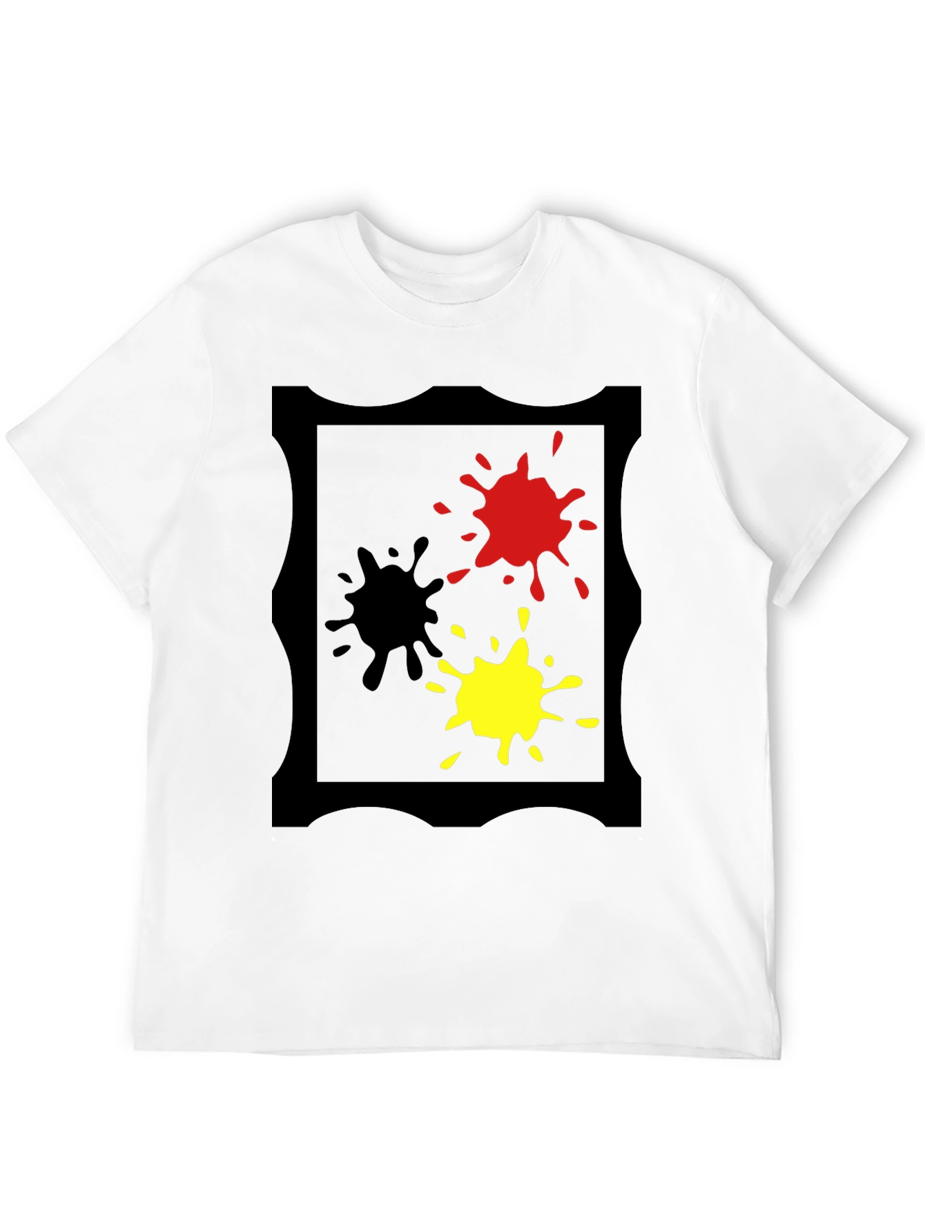 Bold Splatter Graphic Tee - Black