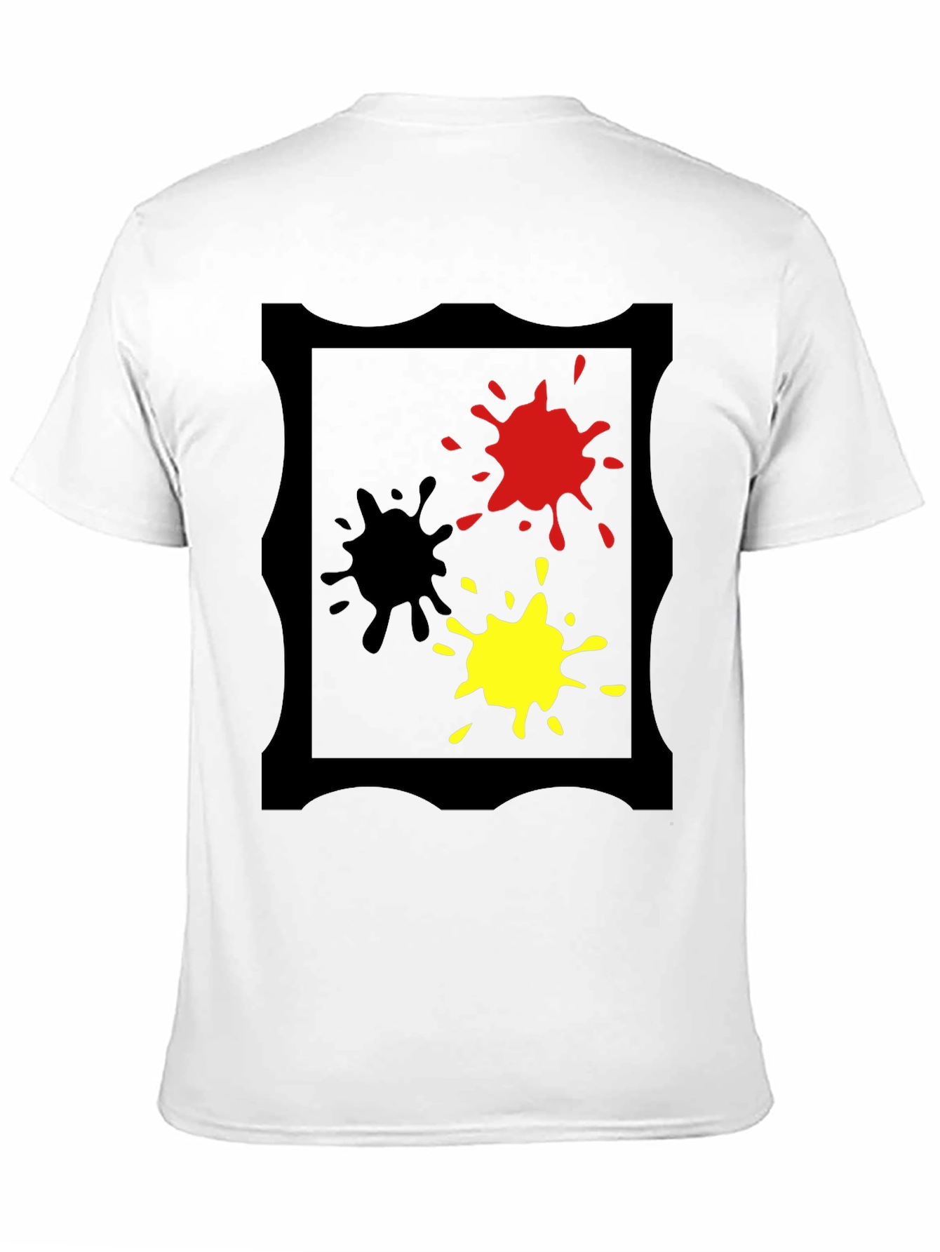 Bold Splatter Graphic Tee - Black