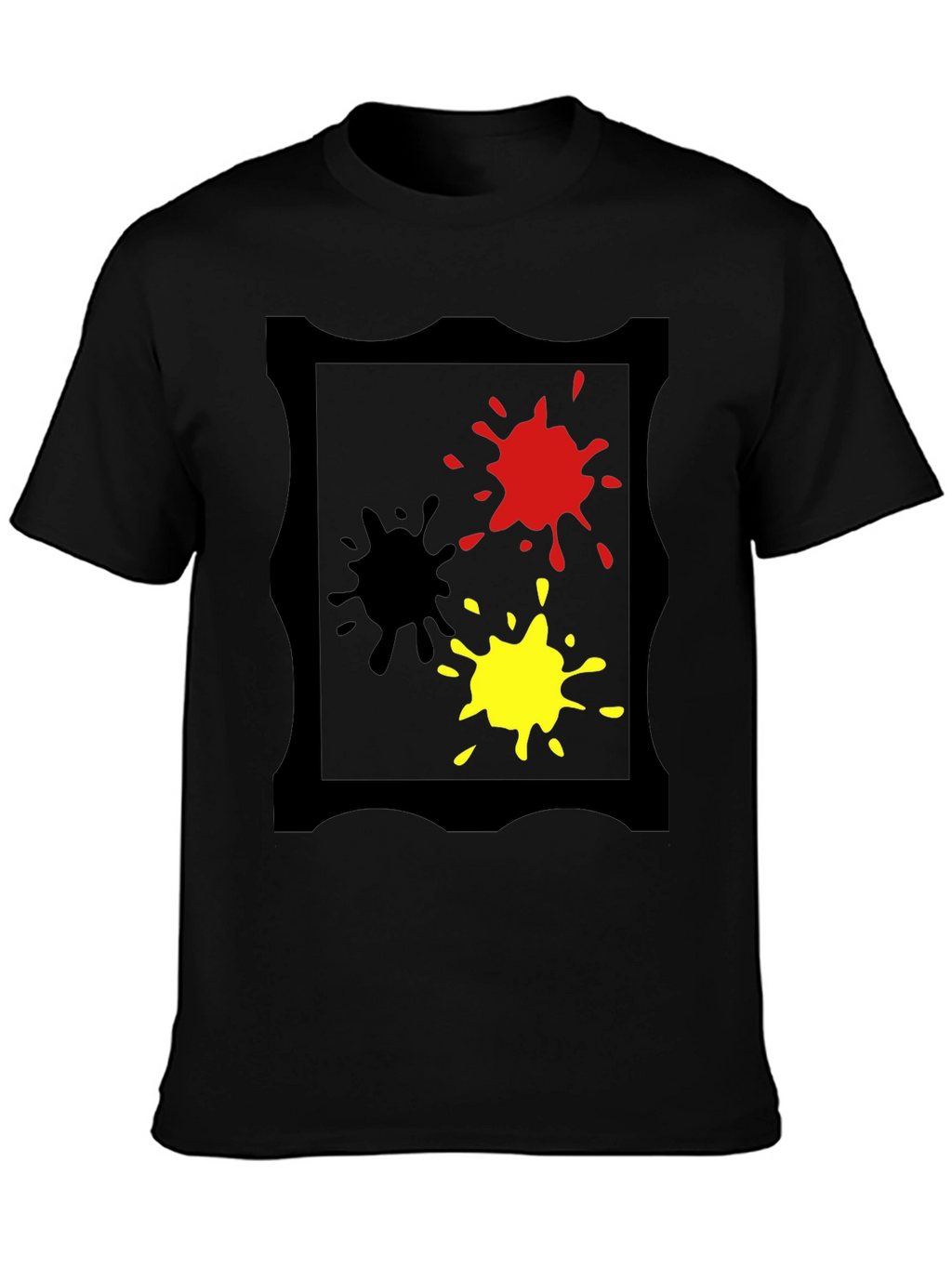 Bold Splatter Graphic Tee - Black