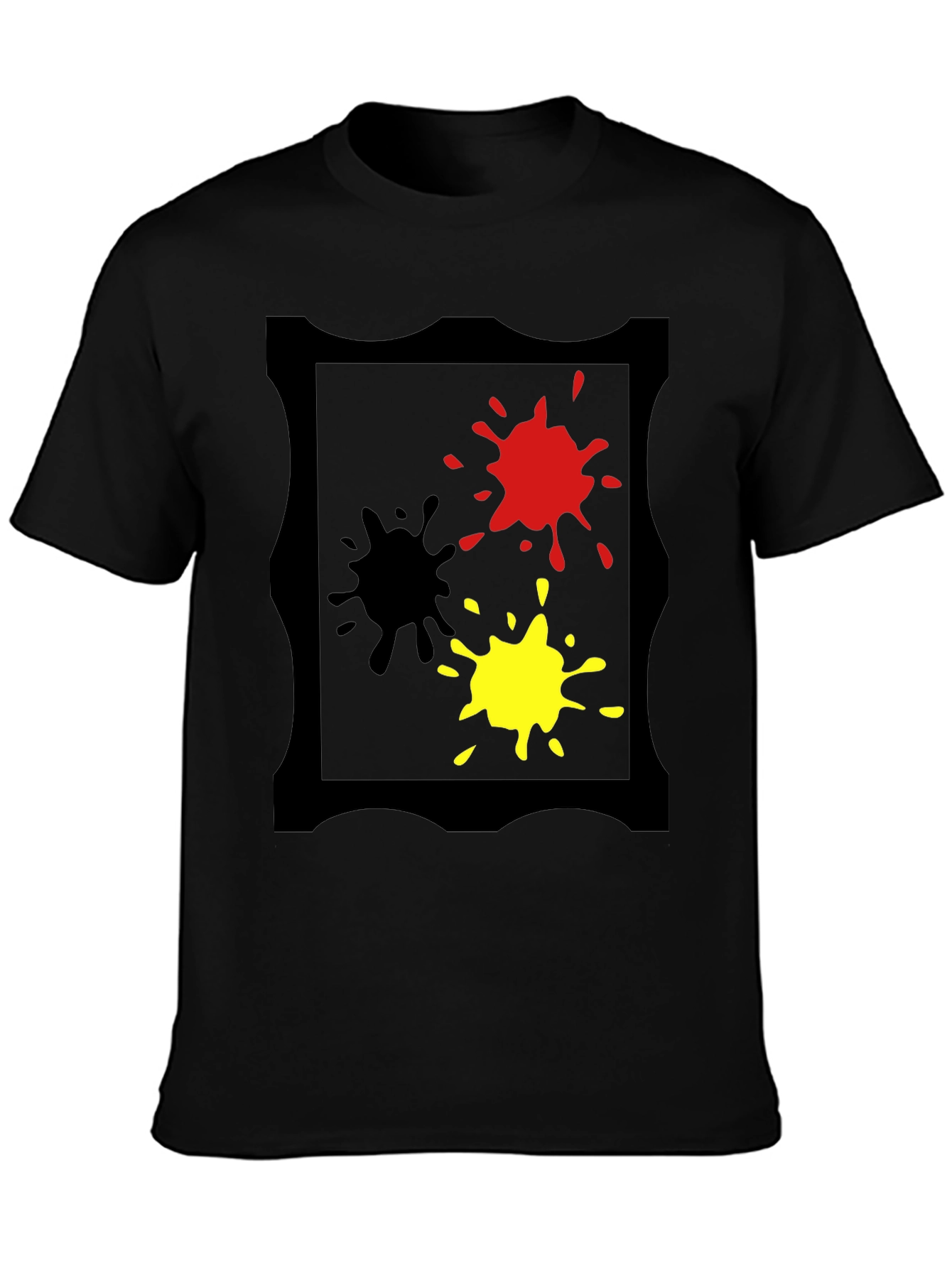 Bold Splatter Graphic Tee - Black