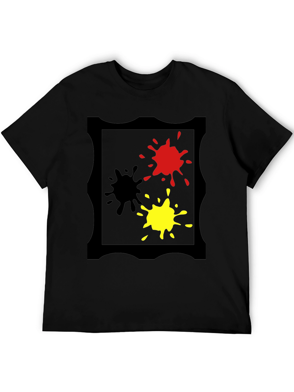 Bold Splatter Graphic Tee - Black