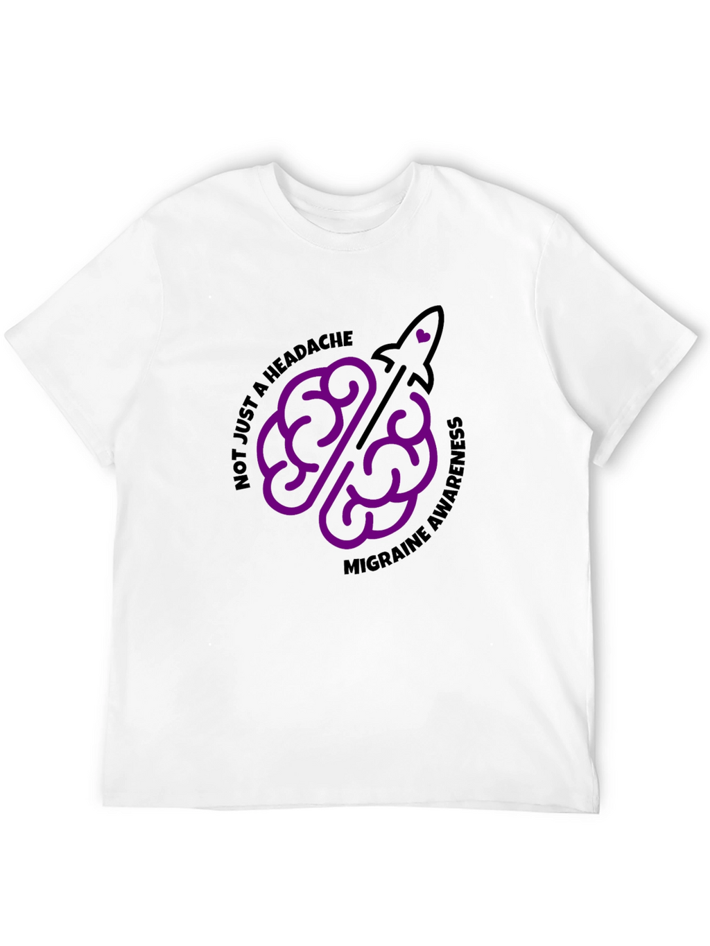 Migraine Awareness T-Shirt - Brain Rocket Design