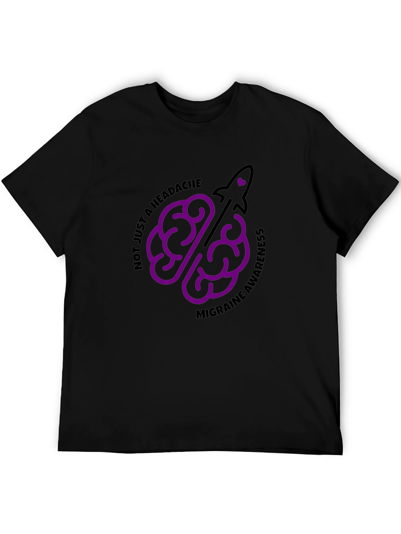 Migraine Awareness T-Shirt - Brain Rocket Design