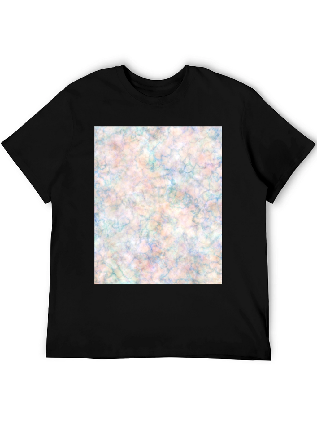 Abstract Marble Design Black T-Shirt