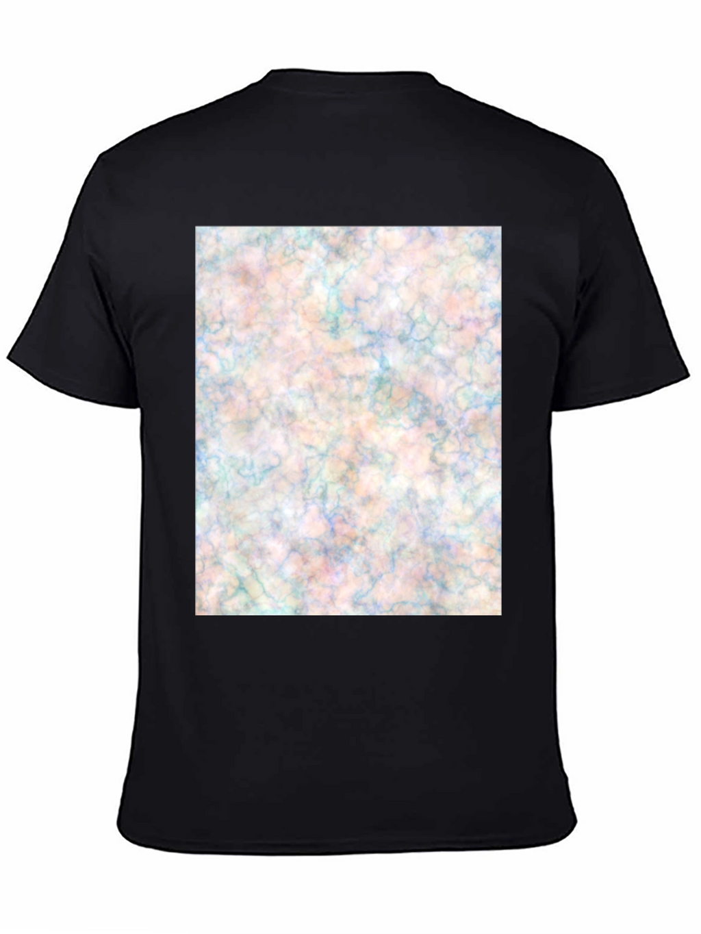 Abstract Marble Design Black T-Shirt