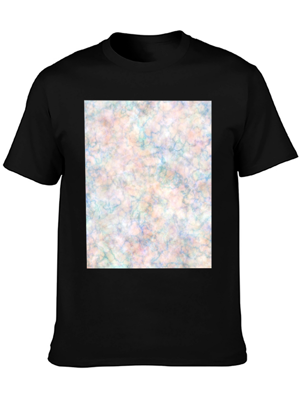 Abstract Marble Design Black T-Shirt