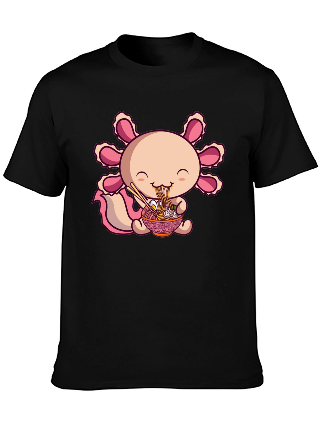 Axolotl Ramen Black T-Shirt