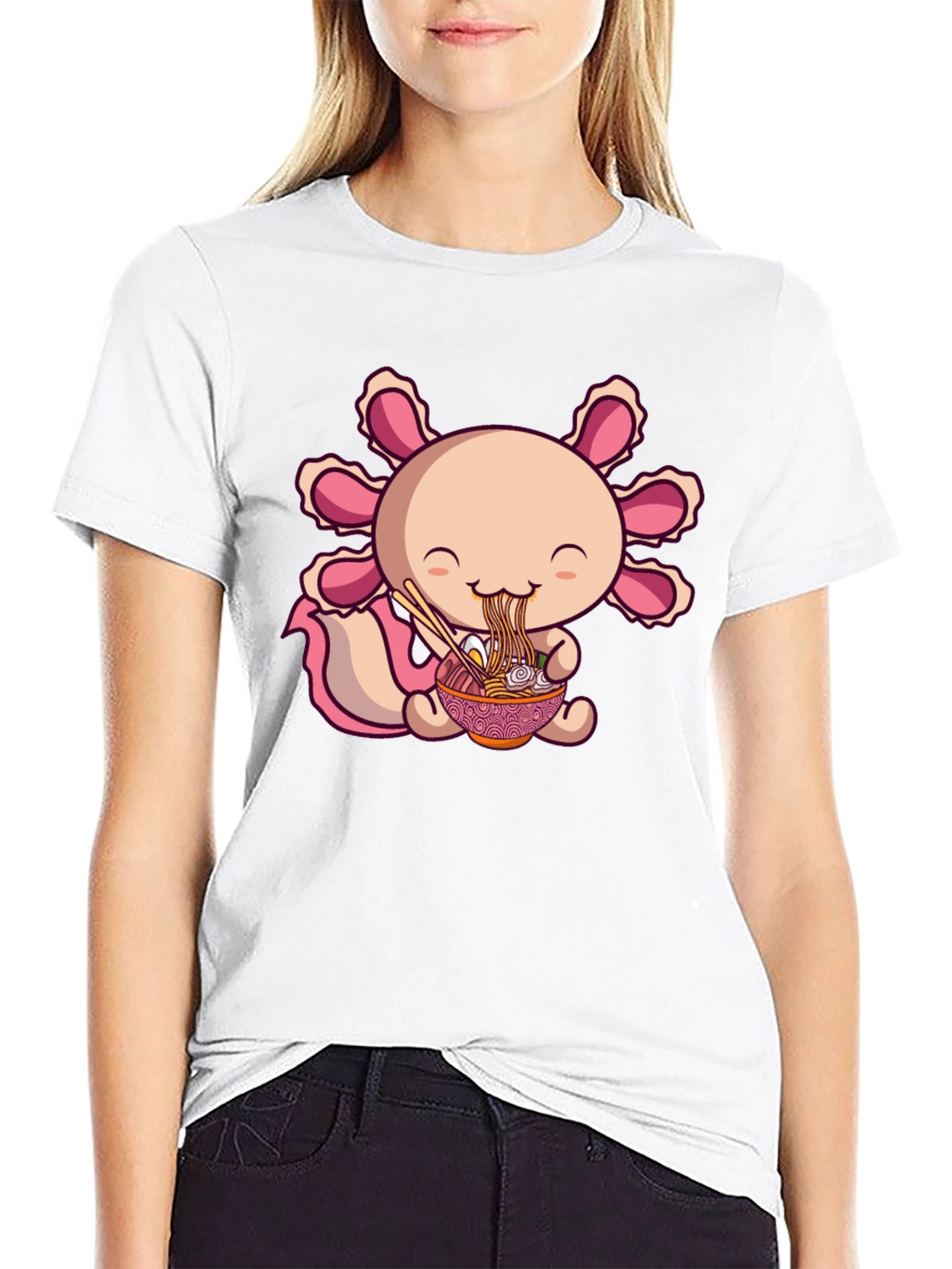 Axolotl Ramen Black T-Shirt