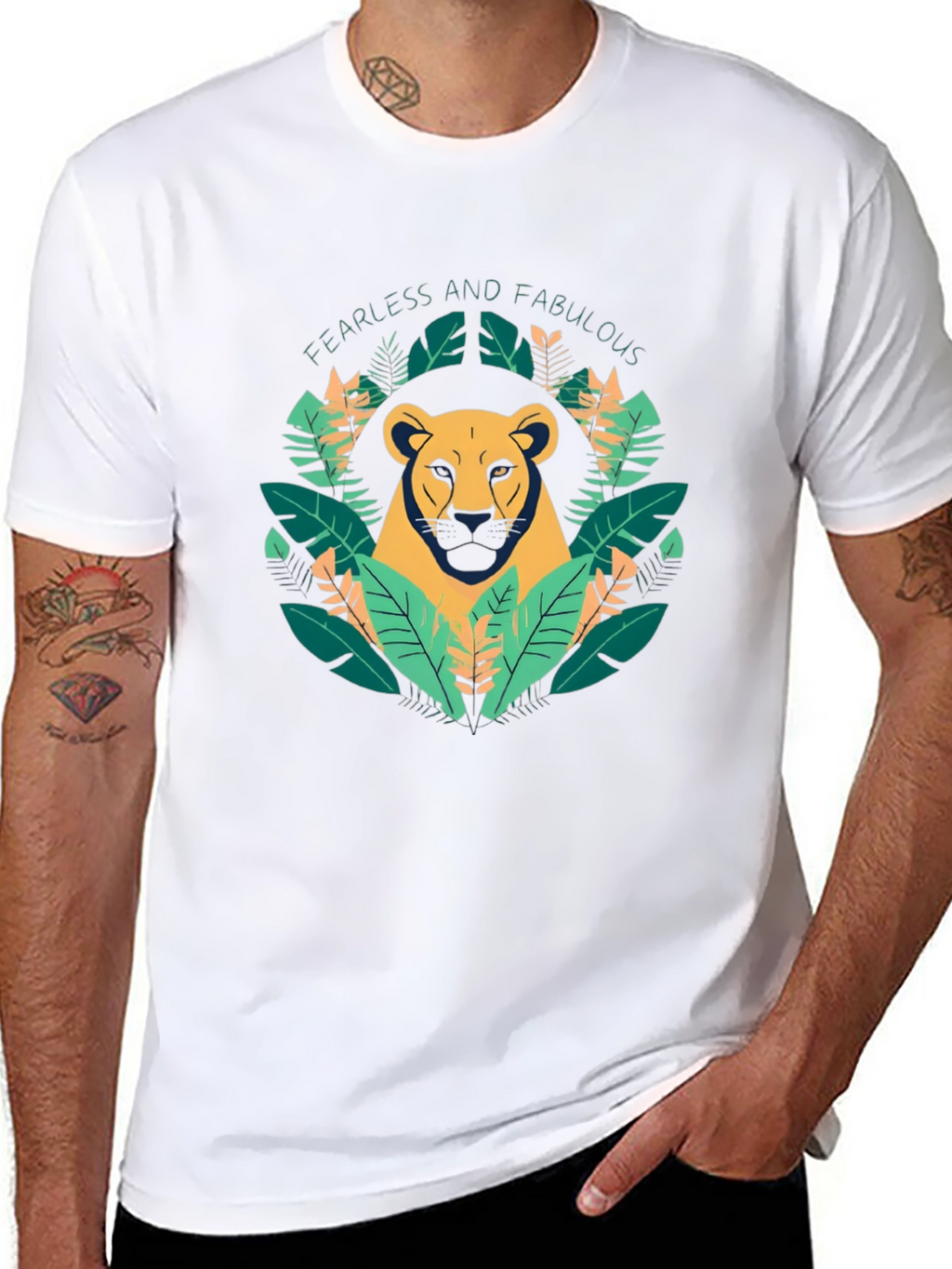 Fearless & Fabulous Lion Graphic Tee