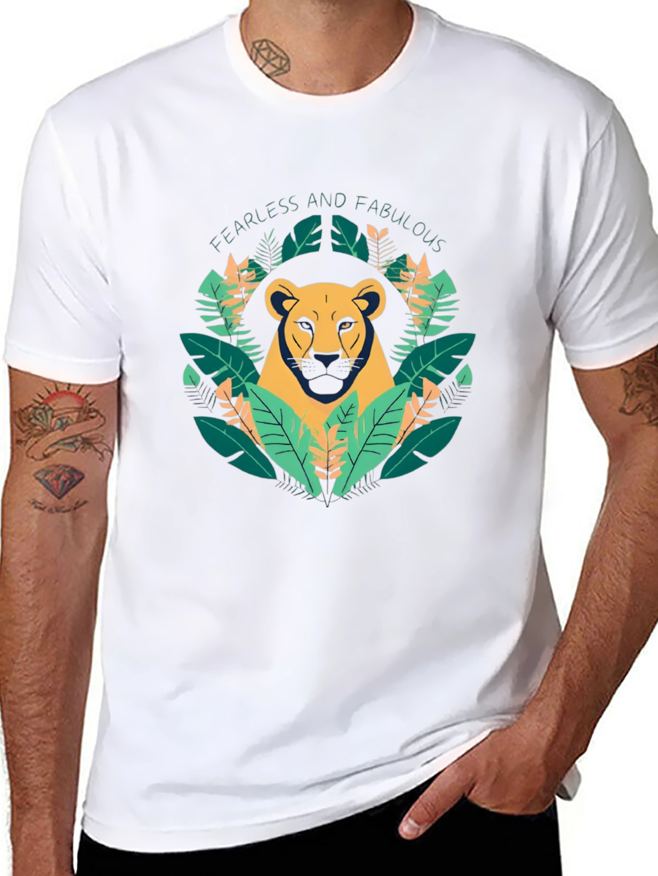 Fearless & Fabulous Lion Graphic Tee