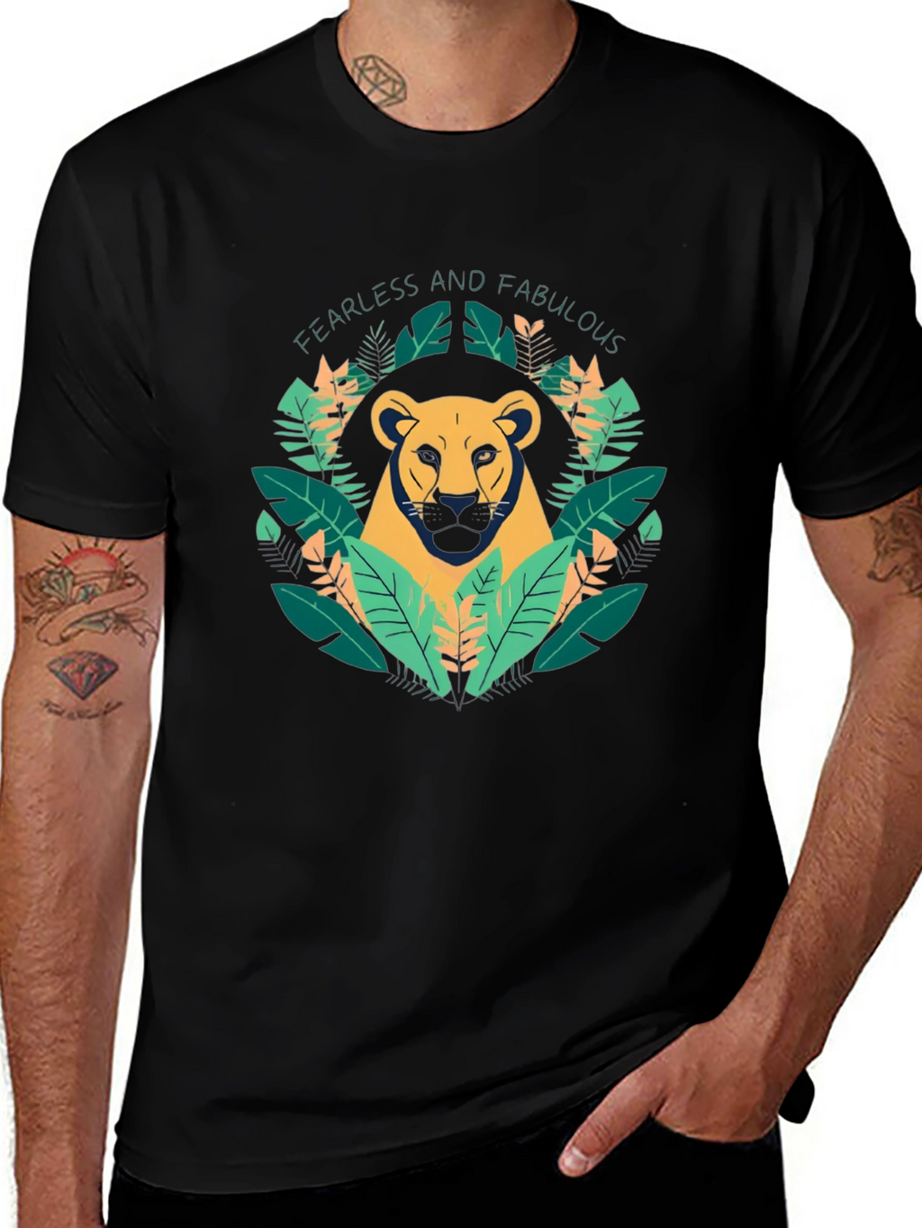 Fearless & Fabulous Lion Graphic Tee