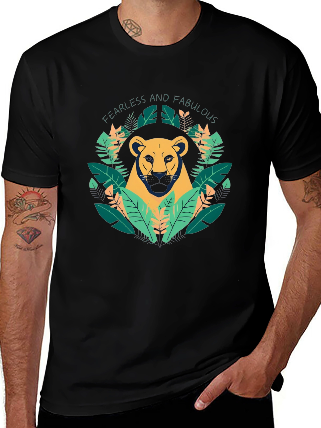 Fearless & Fabulous Lion Graphic Tee