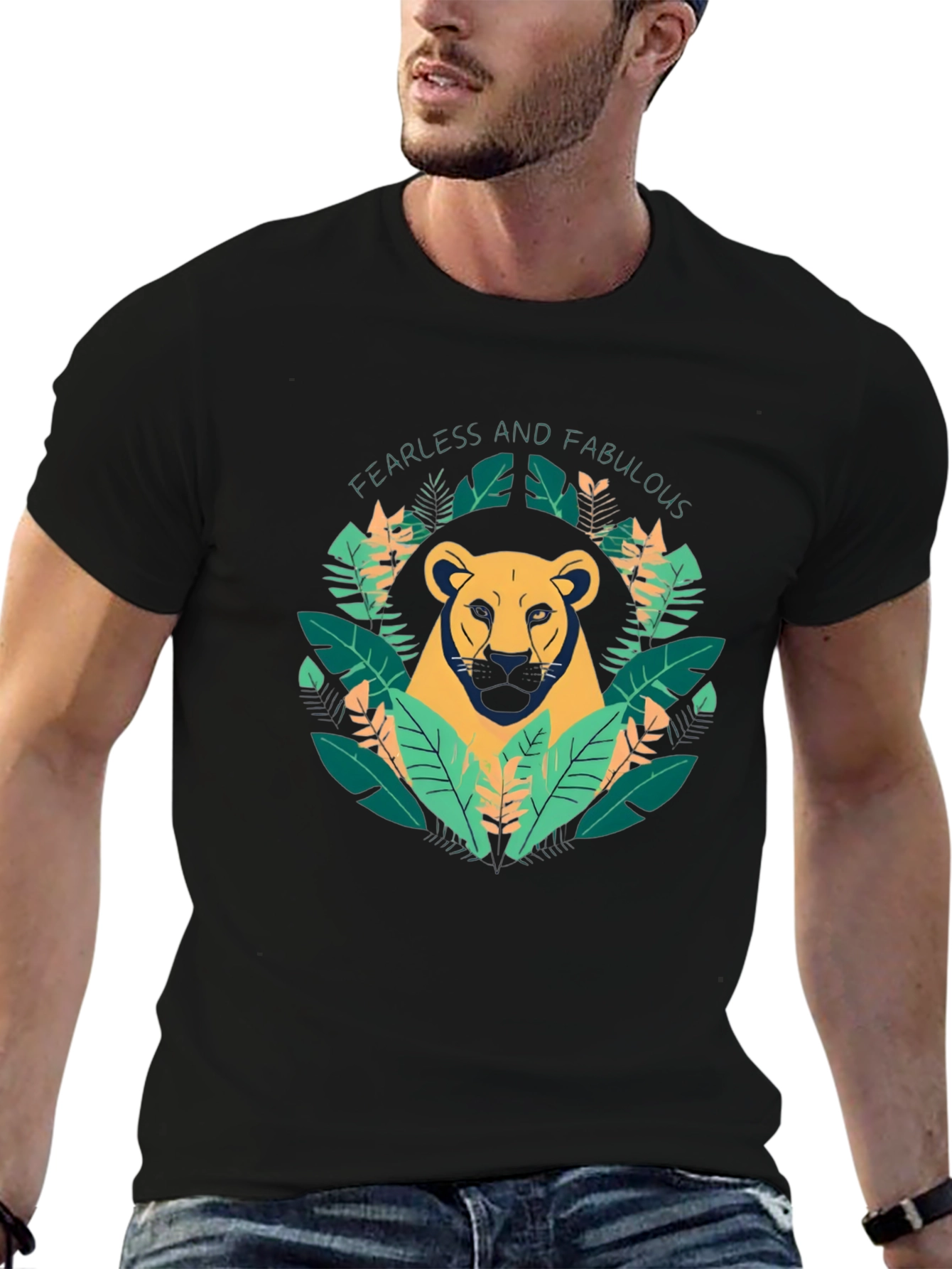 Fearless & Fabulous Lion Graphic Tee