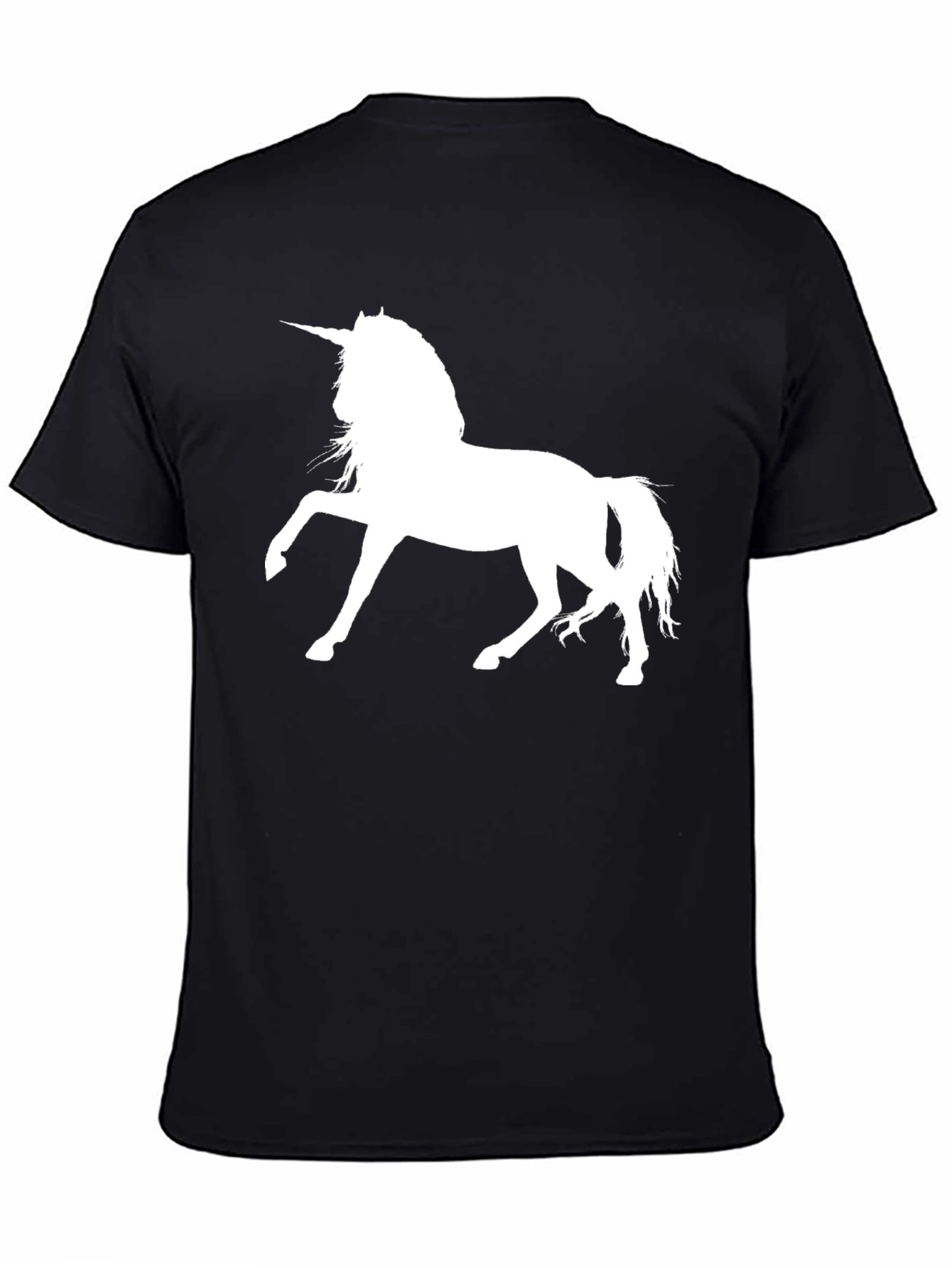 Unicorn Graphic Tee - Stylish Black Cotton T-Shirt