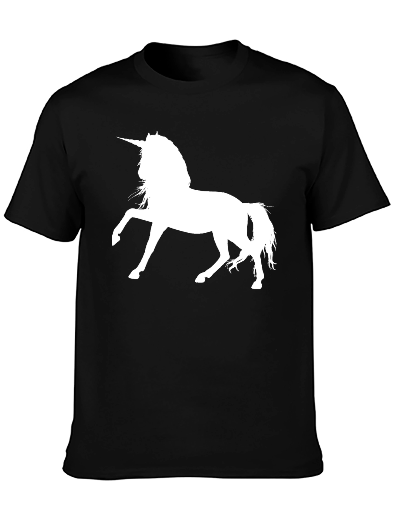Unicorn Graphic Tee - Stylish Black Cotton T-Shirt