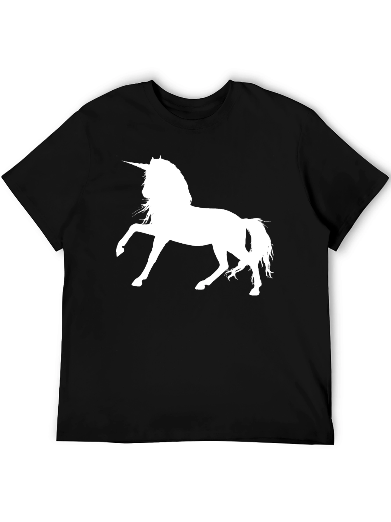 Unicorn Graphic Tee - Stylish Black Cotton T-Shirt